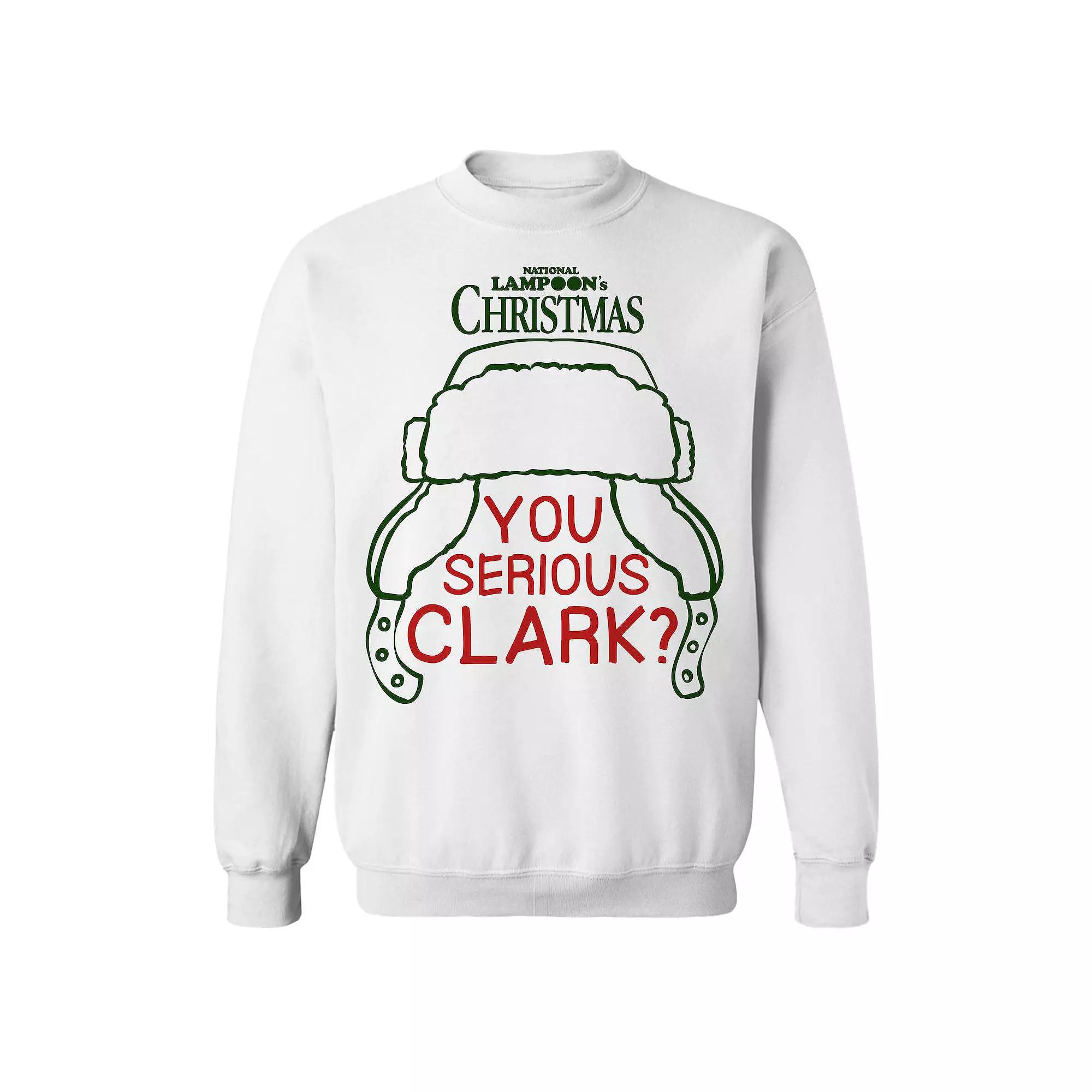 Men's You Serious Clark National Lampoon's Christmas Vacation Graphic Fleece Crew Sweatshirt, Adult Unisex,  Product Image