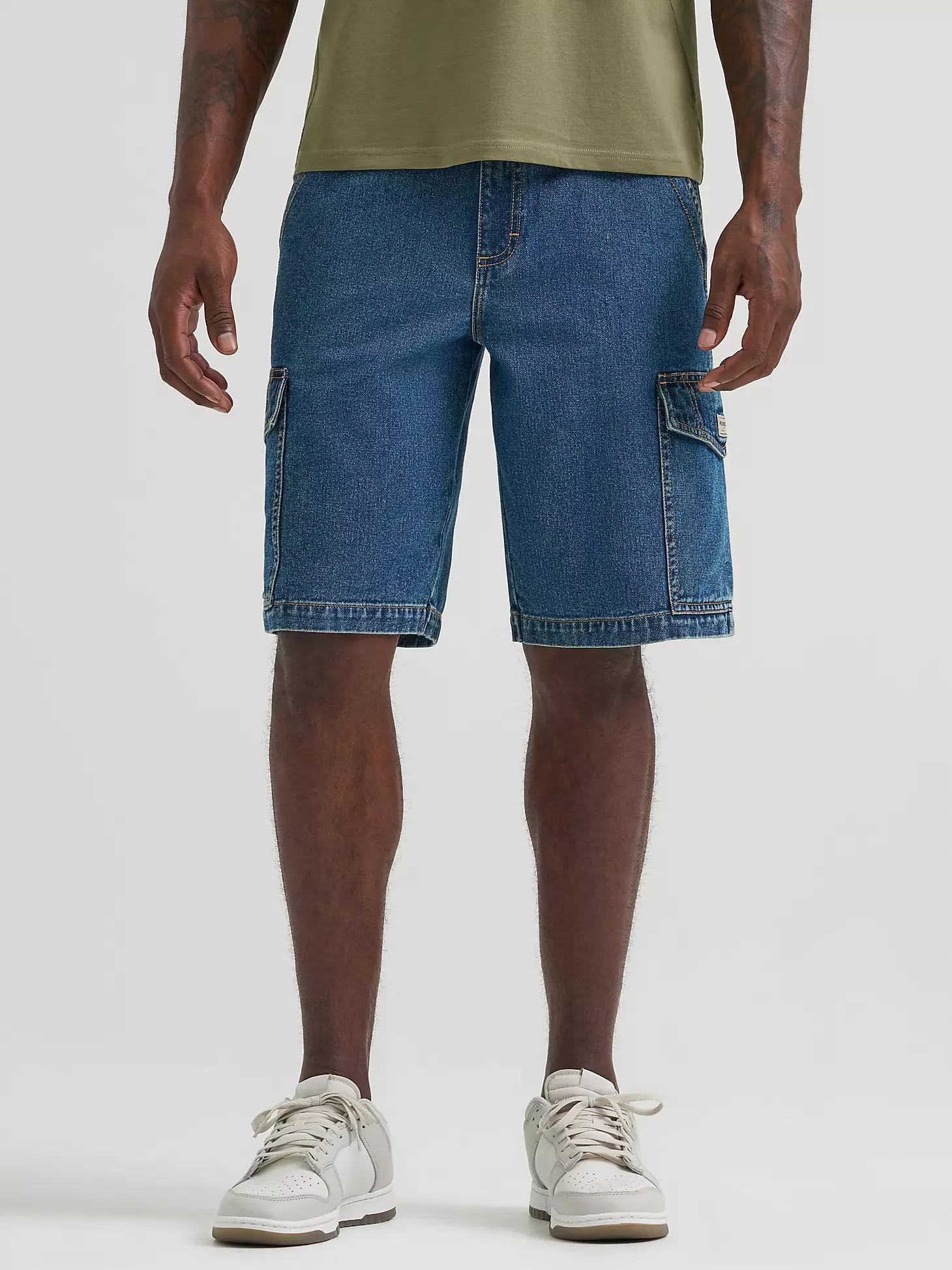 Men's Relaxed Denim Cargo Short in Vintage Tint Product Image
