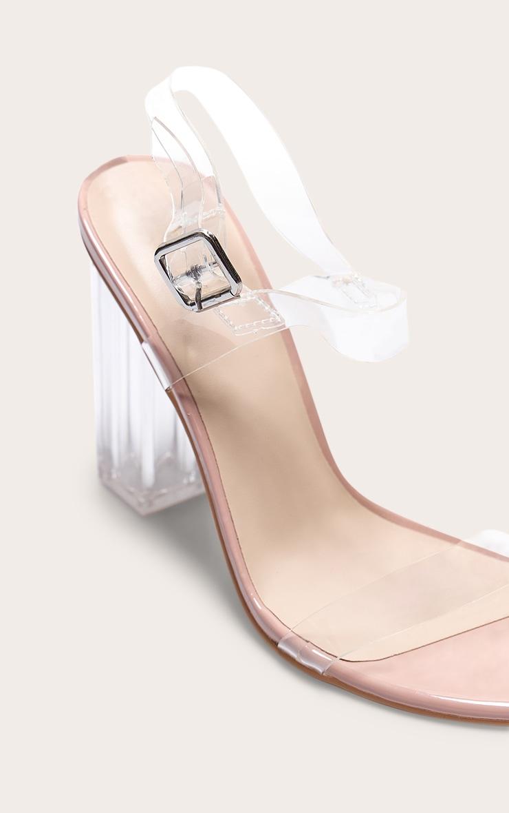 Clear Block Heel Strappy Sandal Product Image