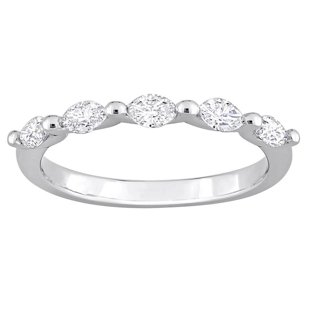 Stella Grace Platinum 1/2 Carat T.W. Diamond Semi-Eternity Band Ring, Women's,  Product Image