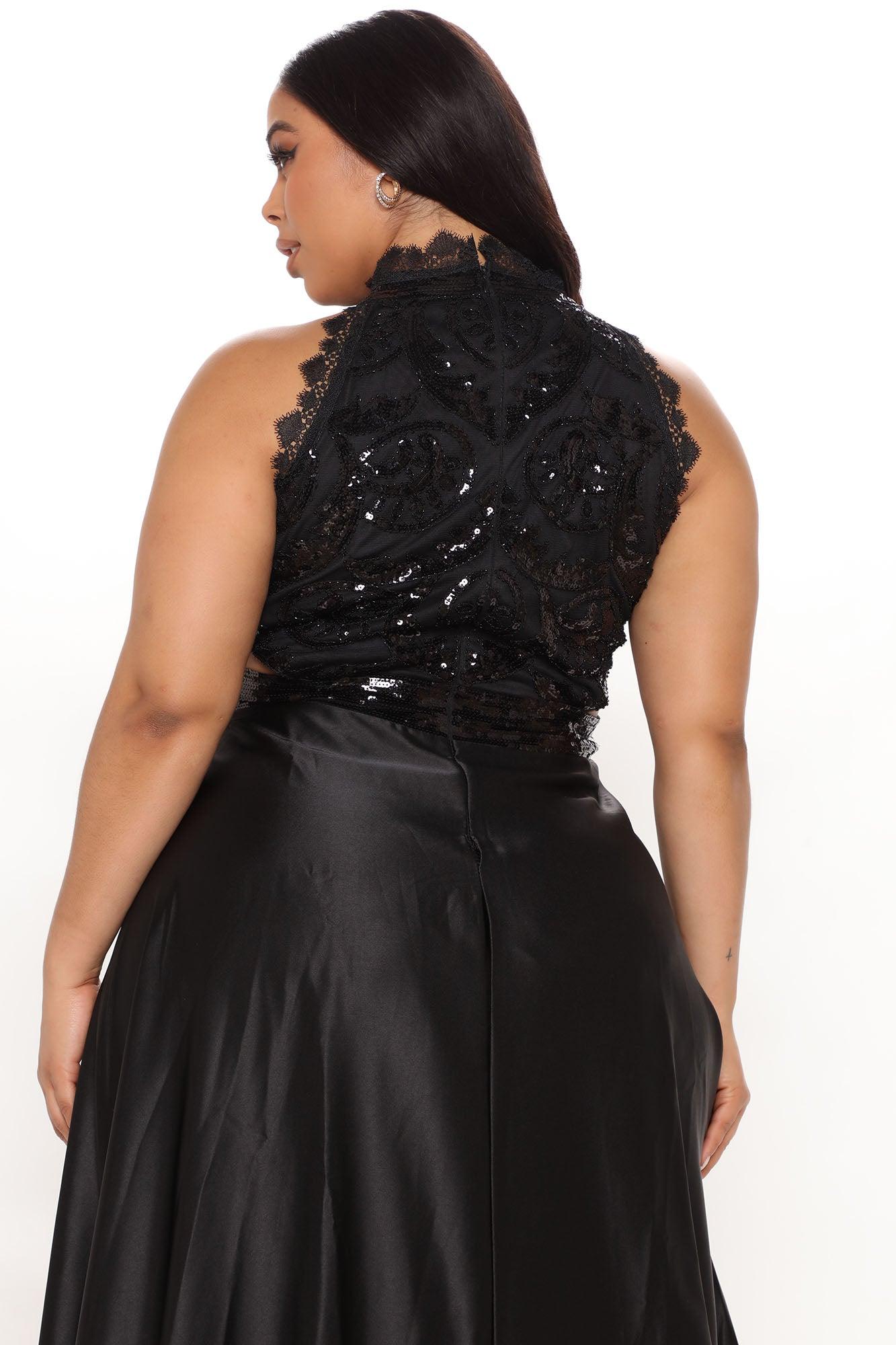 Simple Elegance Satin Maxi Gown - Black Product Image