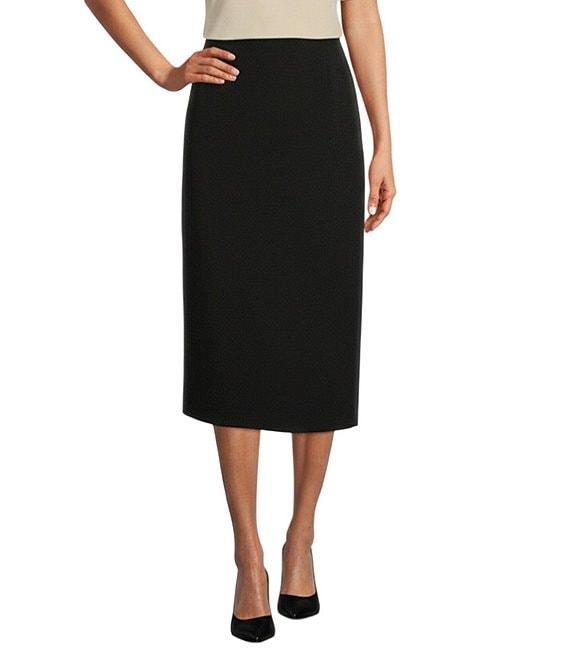 Preston & York Taylor Stretch Crepe Suiting Midi Pencil Skirt Product Image