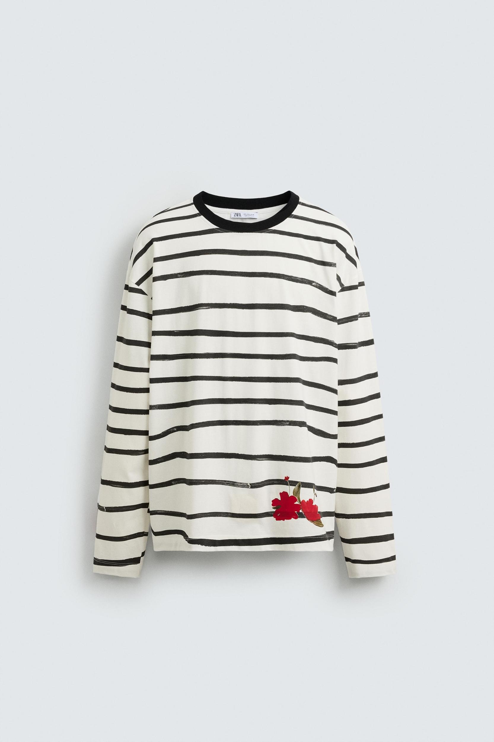 PRINTED STRIPED T-SHIRT © OTIS KWAME KYE QUAICOE Product Image