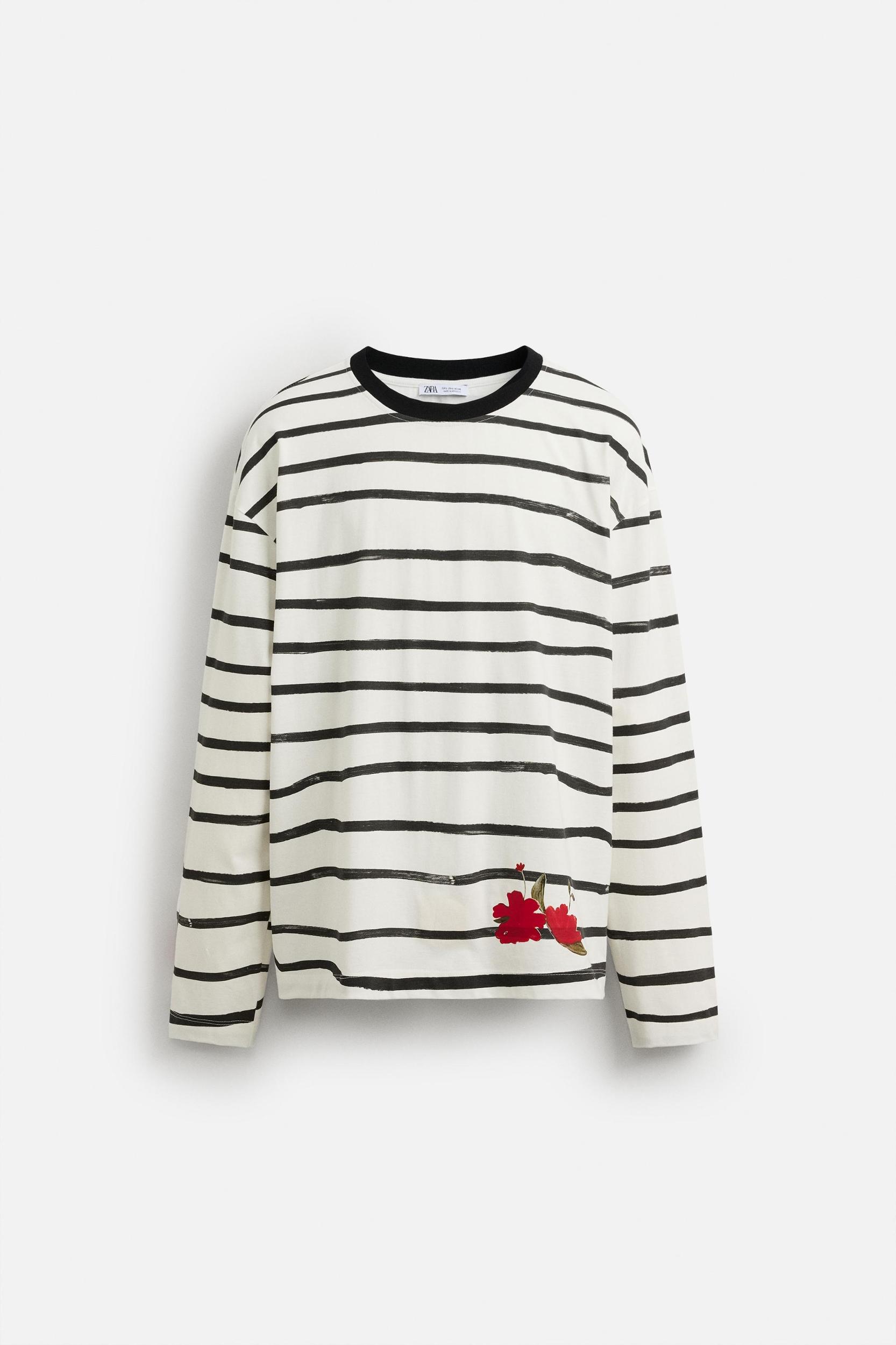 PRINTED STRIPED T-SHIRT © OTIS KWAME KYE QUAICOE Product Image