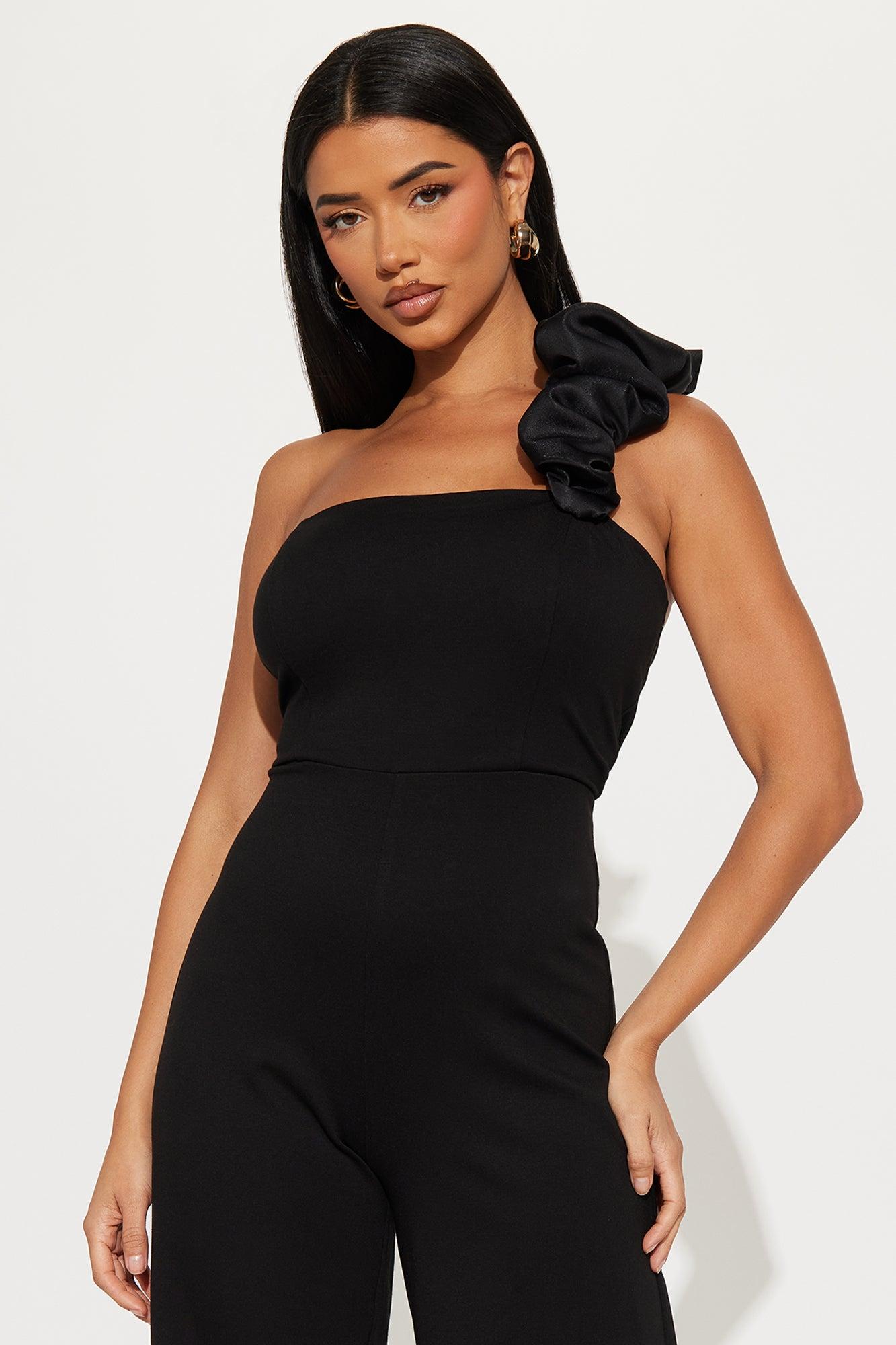 Wilma Ruffle Jumpsuit - Black Product Image