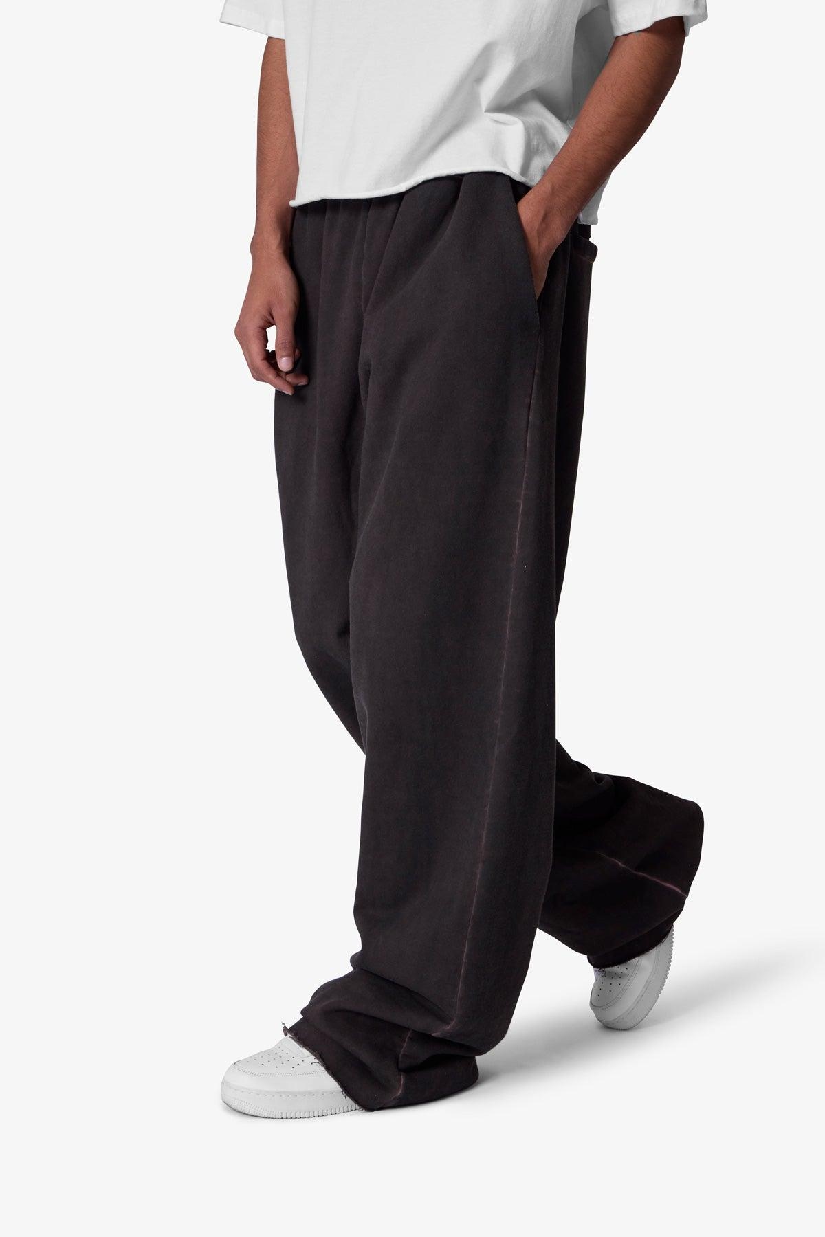 Acid Wash Sweatpants - Brown Product Image