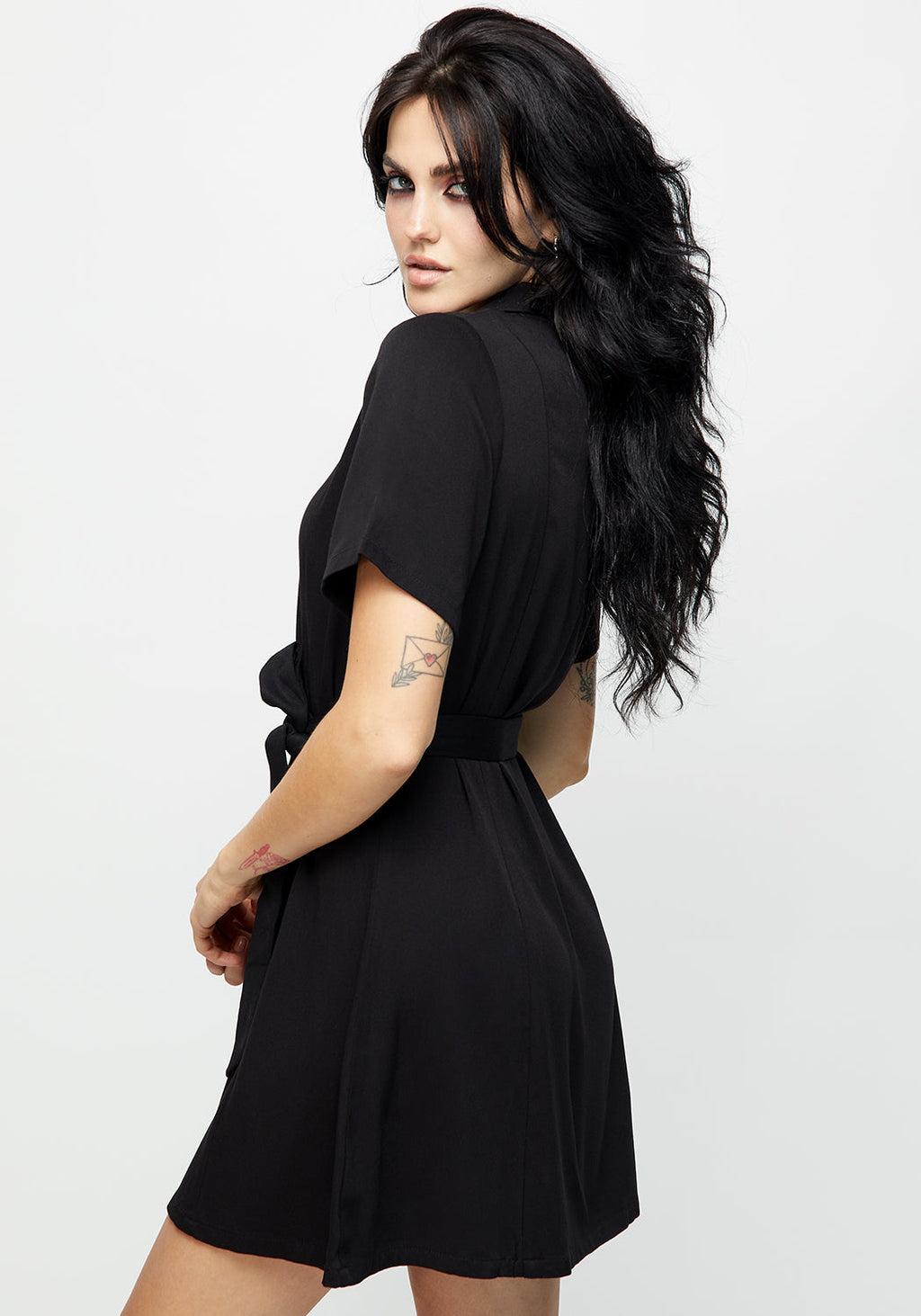 Luna Button Down Mini Shirt Dress Product Image