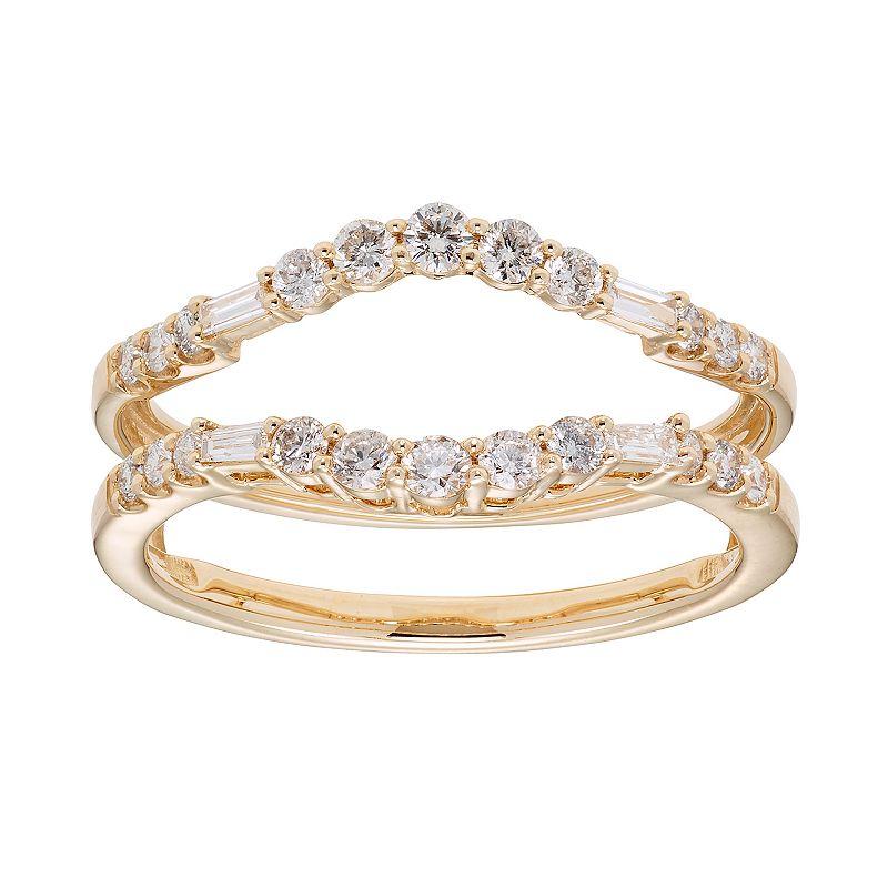 The Regal Collection 14k Gold 1/2 Carat T.W. Diamond Enhancer Wedding Ring, Women's, Size: 5, White Product Image