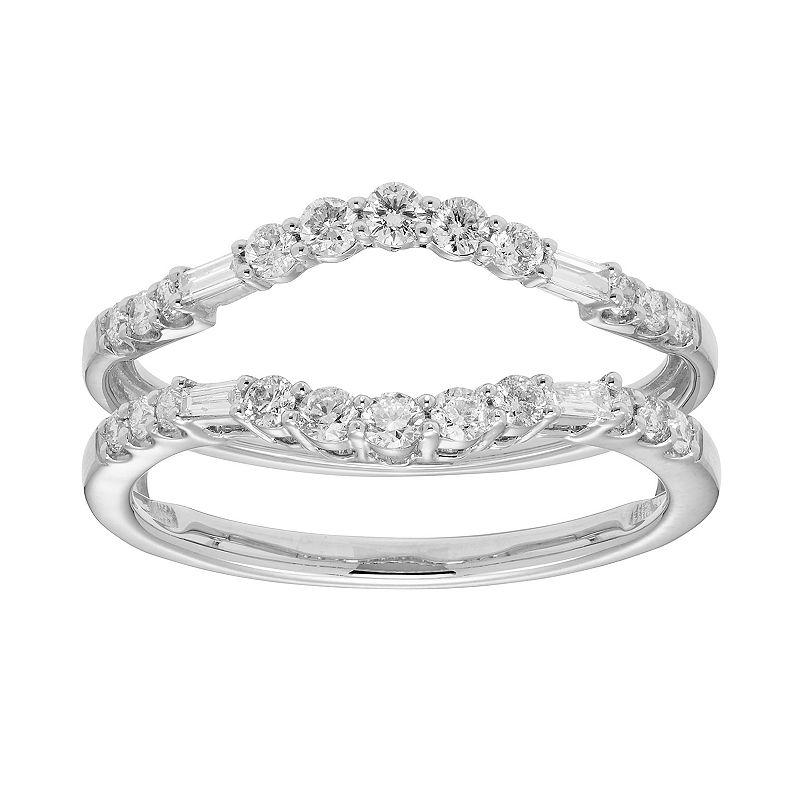 The Regal Collection 14k Gold 1/2 Carat T.W. Diamond Enhancer Wedding Ring, Women's, Size: 5, White Product Image