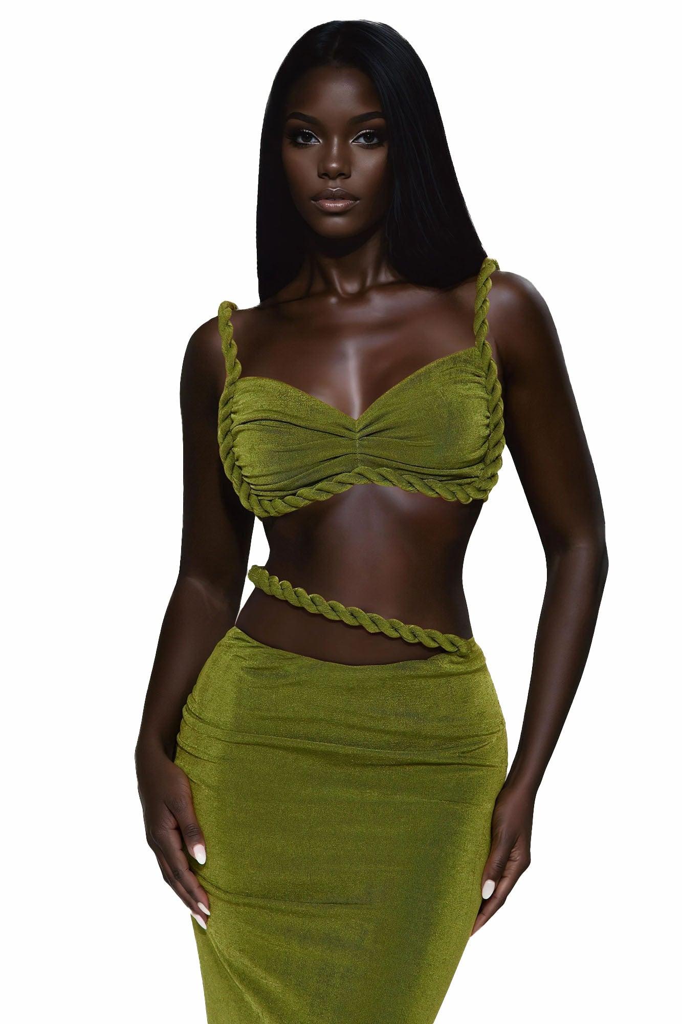 Aitana Maxi Skirt Set - Green Product Image
