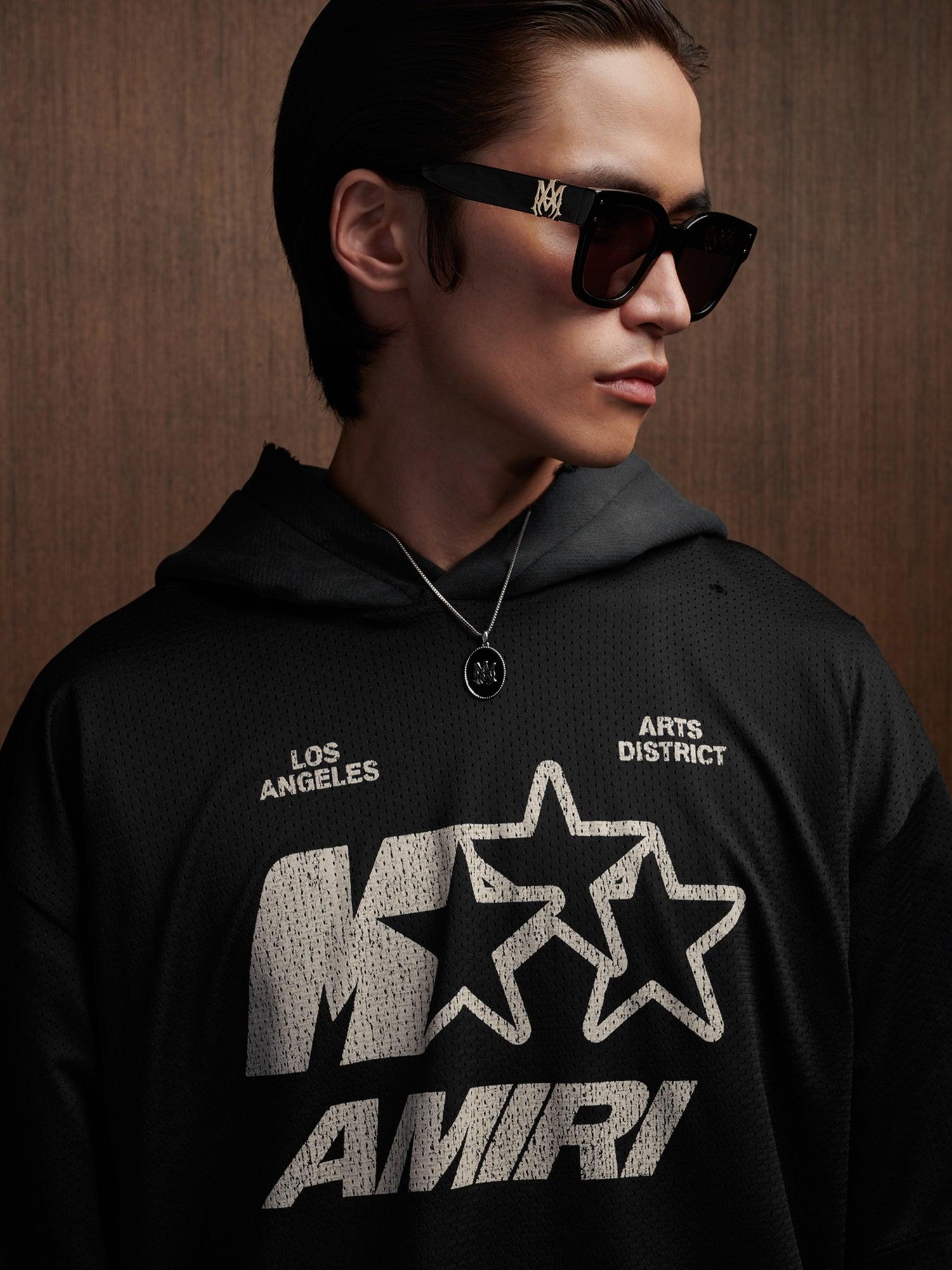 MA STAR MESH HOODIE - Black Product Image