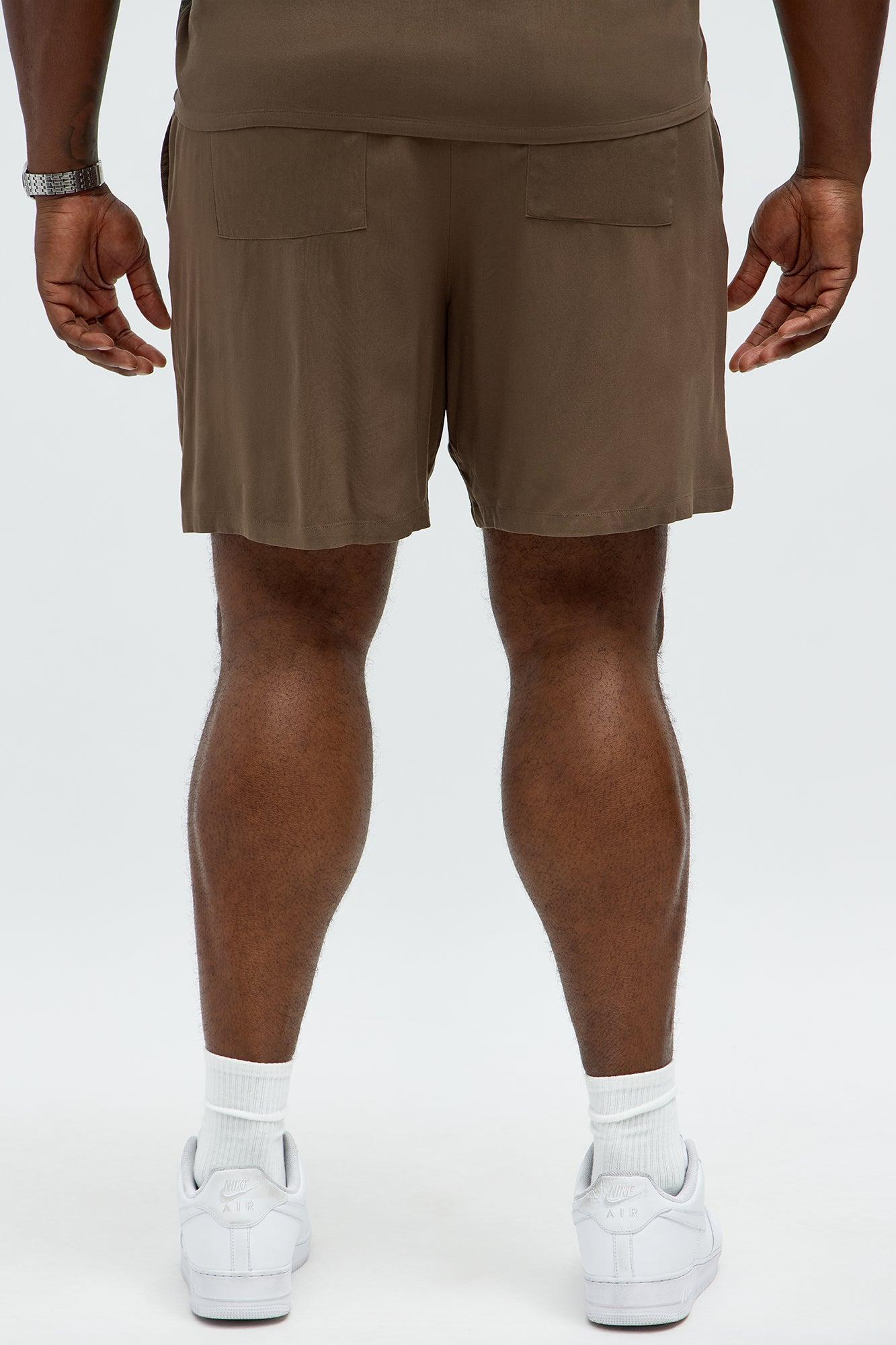 Paradise Set Relaxed Drawstring Short - Brown Male Product Image