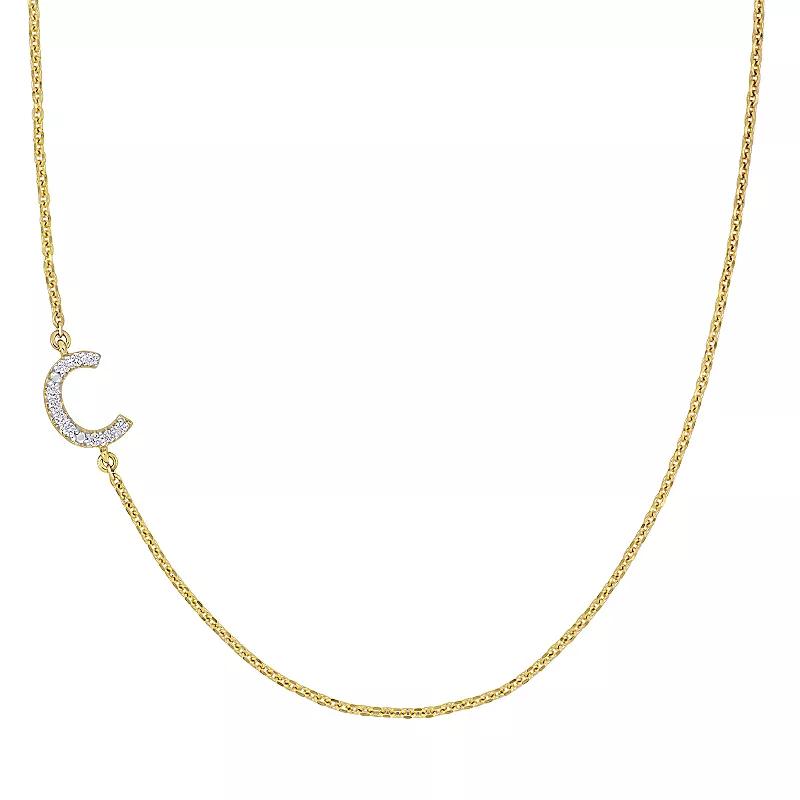 Stella Grace 14k Gold Diamond Accent Initial Necklace, Women's,  Product Image