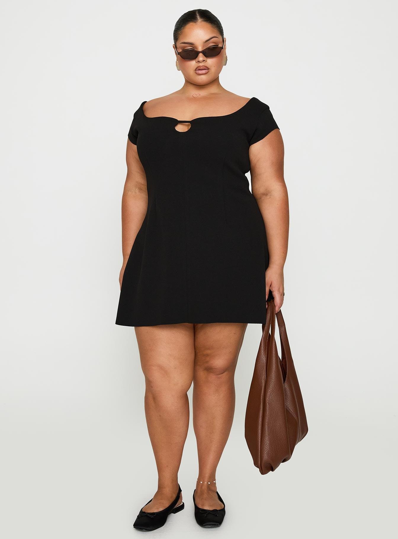 Sylvette Mini Dress Black Curve Product Image