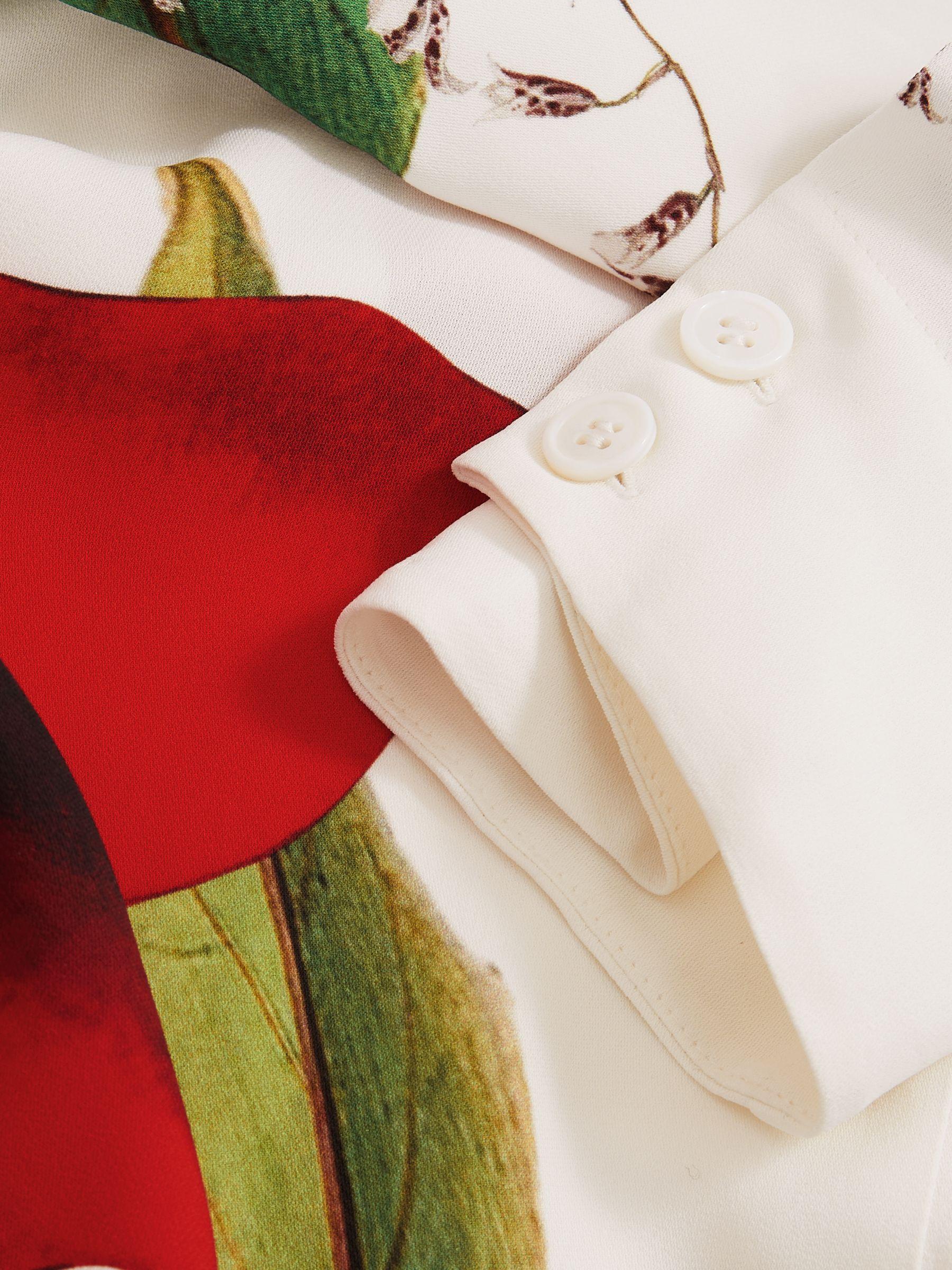 Reiss | NYBG Floral-Print Maxi Dress in Ivory Product Image