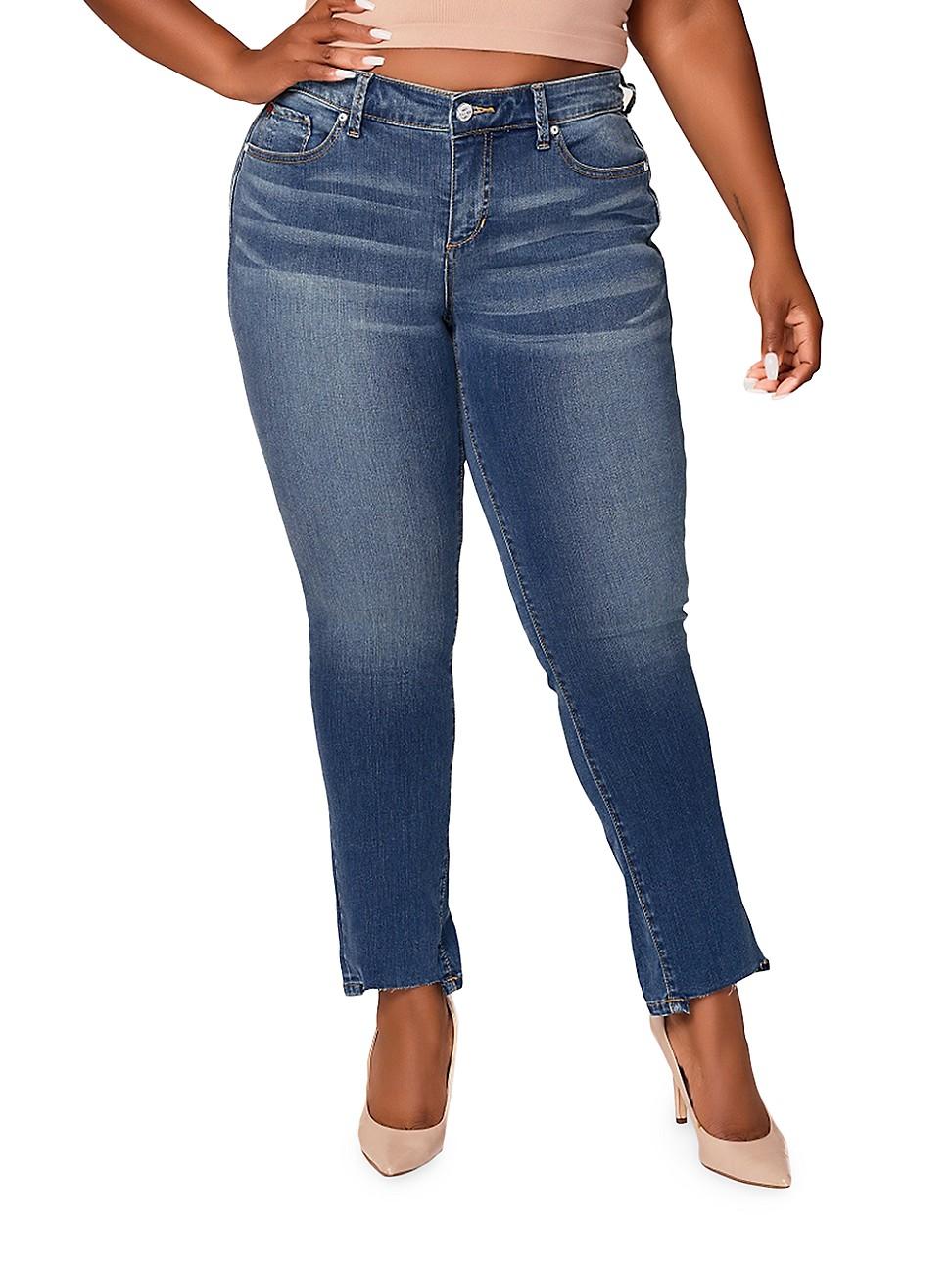 Womens Plus Emerson Mid-Rise Slim-Fit Jeans Product Image