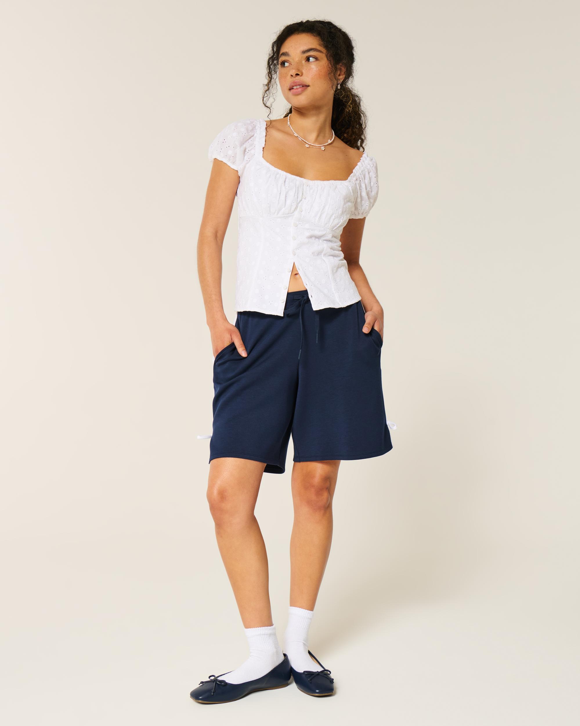 Gilly Hicks Active Cooldown Side Bow Shorts Product Image