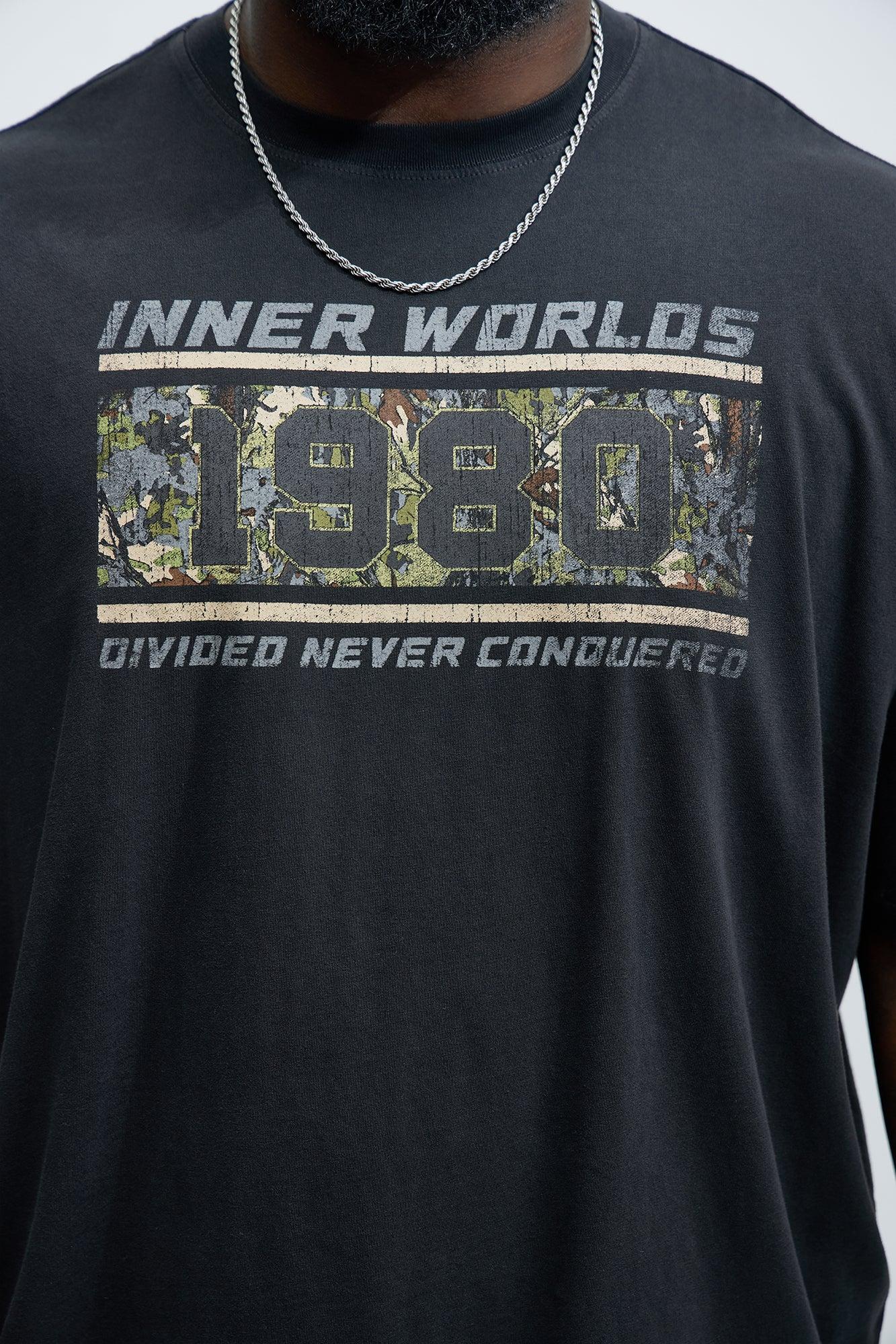 Inner Worlds Oversized Short Sleeve Tee - Black Product Image