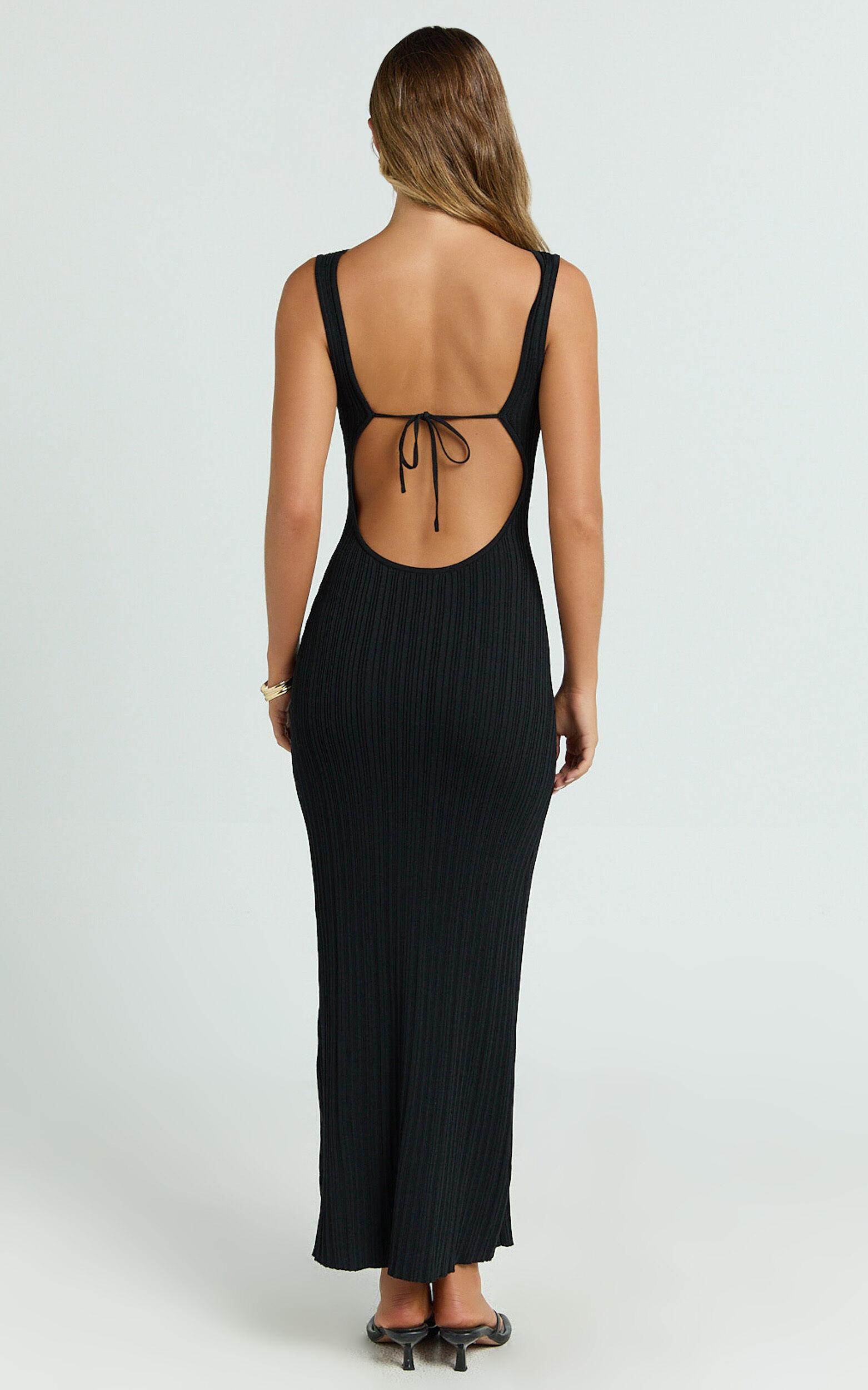 Zoraida Maxi Dress - Backless Dress in Black Product Image
