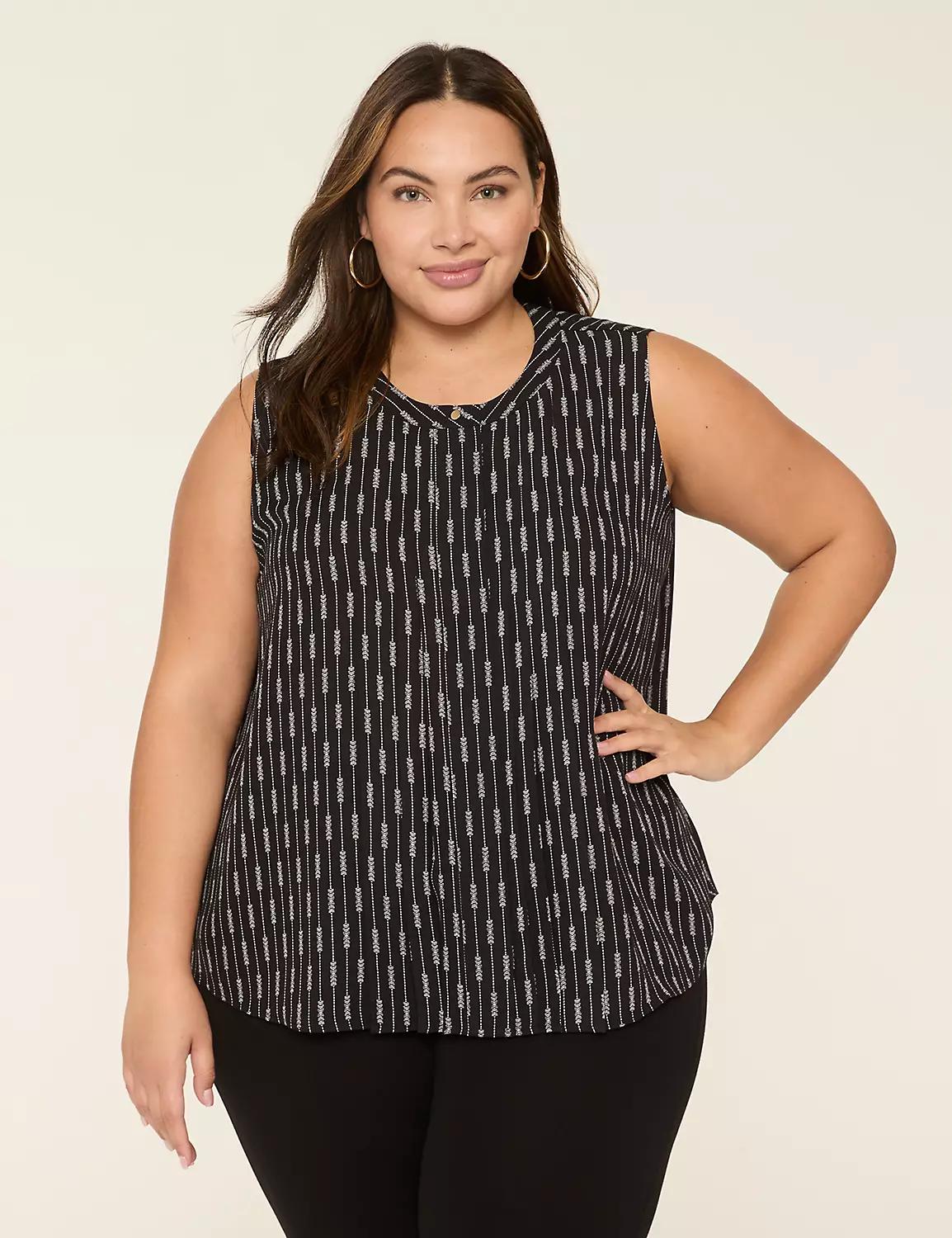 Collared Button-Front Tank Product Image