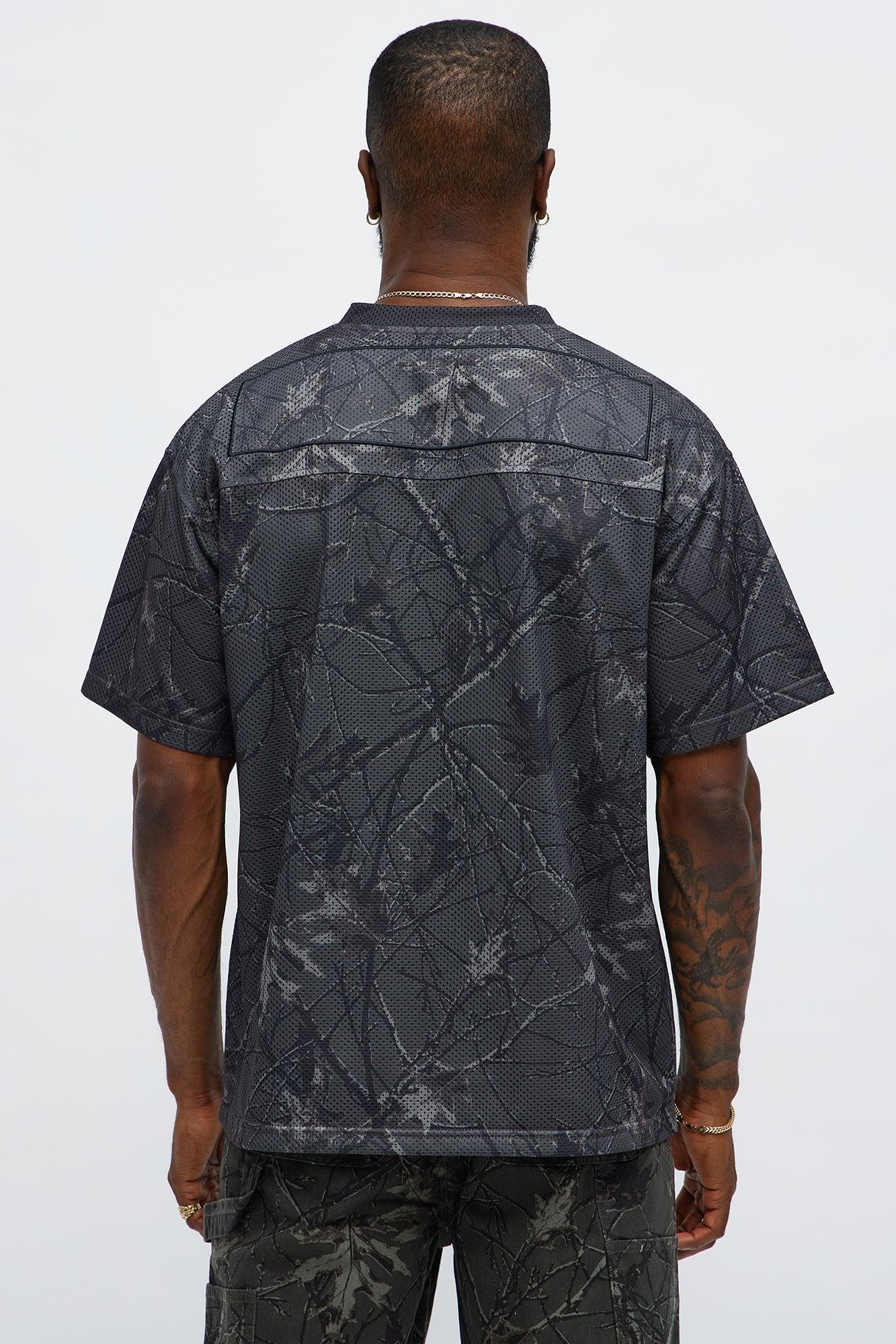 Short Sleeve Camo Jersey - Black Male Product Image