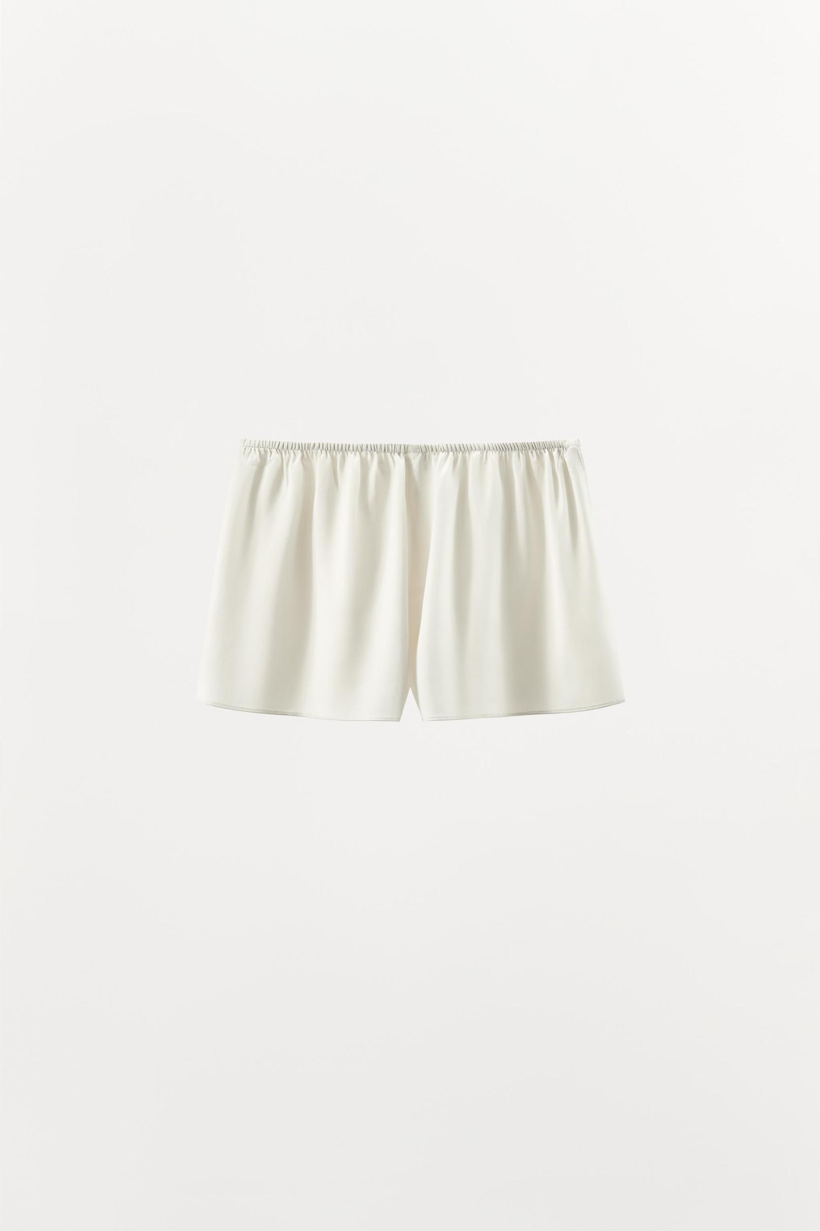 SATIN PAJAMA SHORTS Product Image