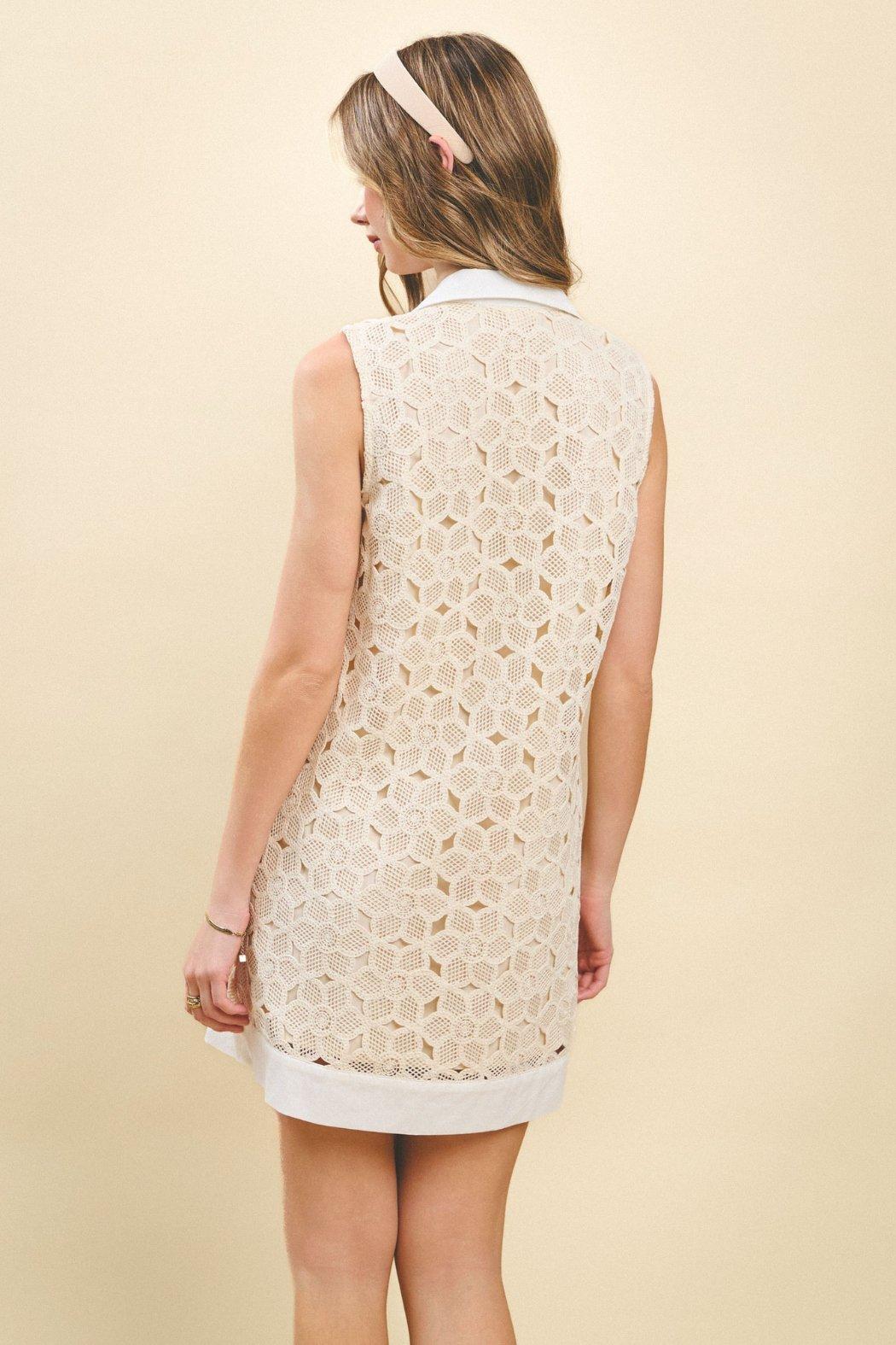 S/L Collared Lace Dress Product Image