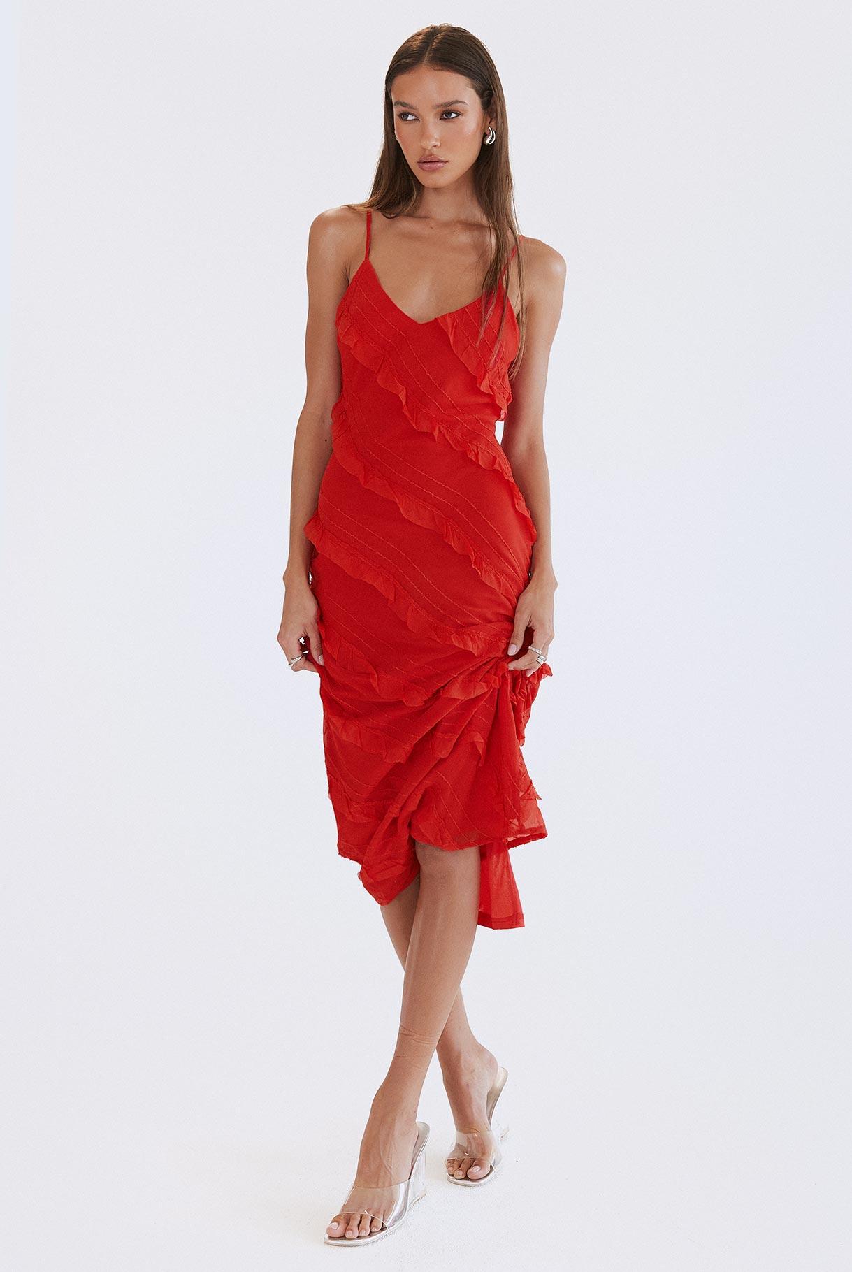 Lars Maxi Dress Red Product Image