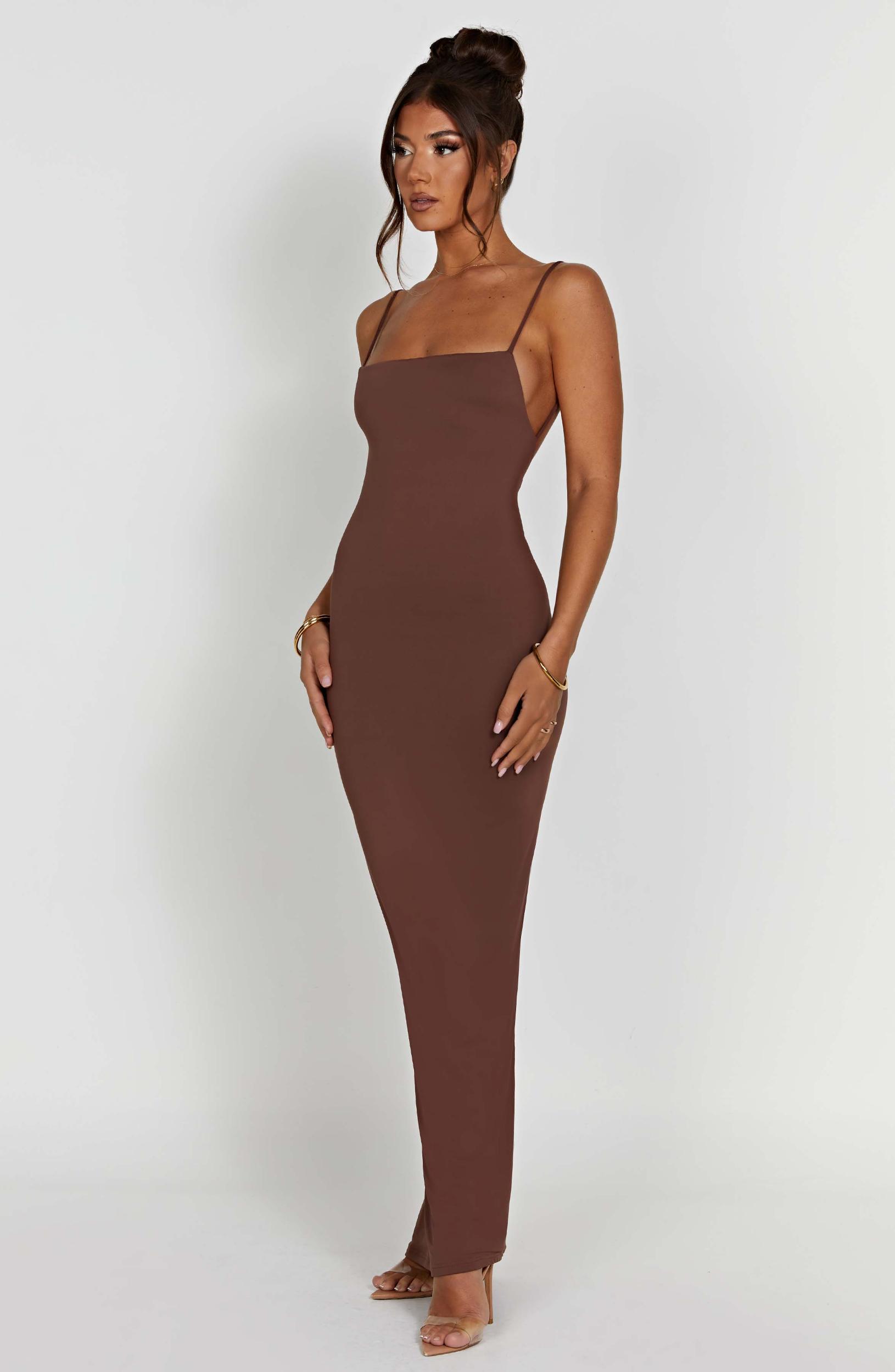 Sanya Maxi Dress - Chocolate Product Image