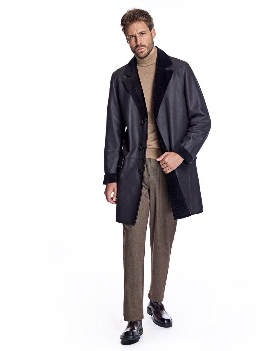 Men's Nappa Shearling Coat Product Image