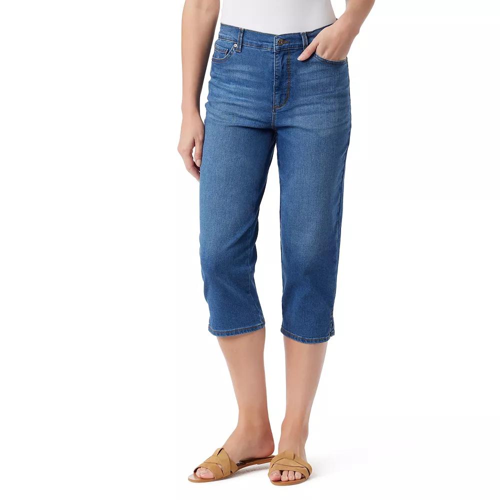 Womens Gloria Vanderbilt Straight-Leg Cut Amanda Capri Pants Product Image