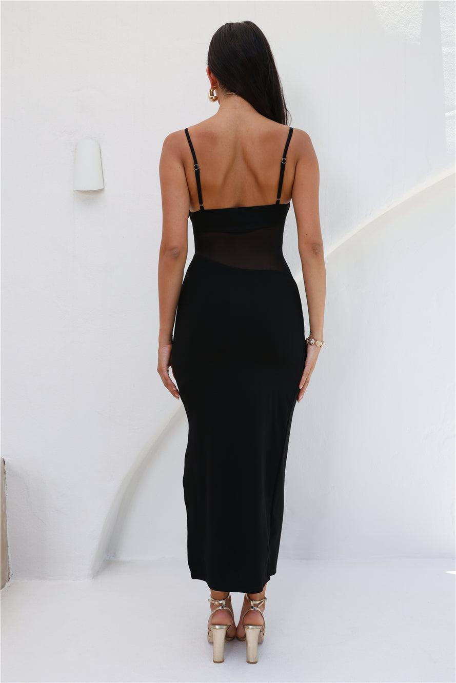One Luxury Night Maxi Dress Black Product Image