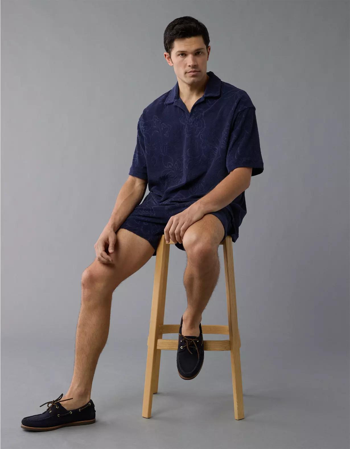 AE Terry Polo Shirt Product Image