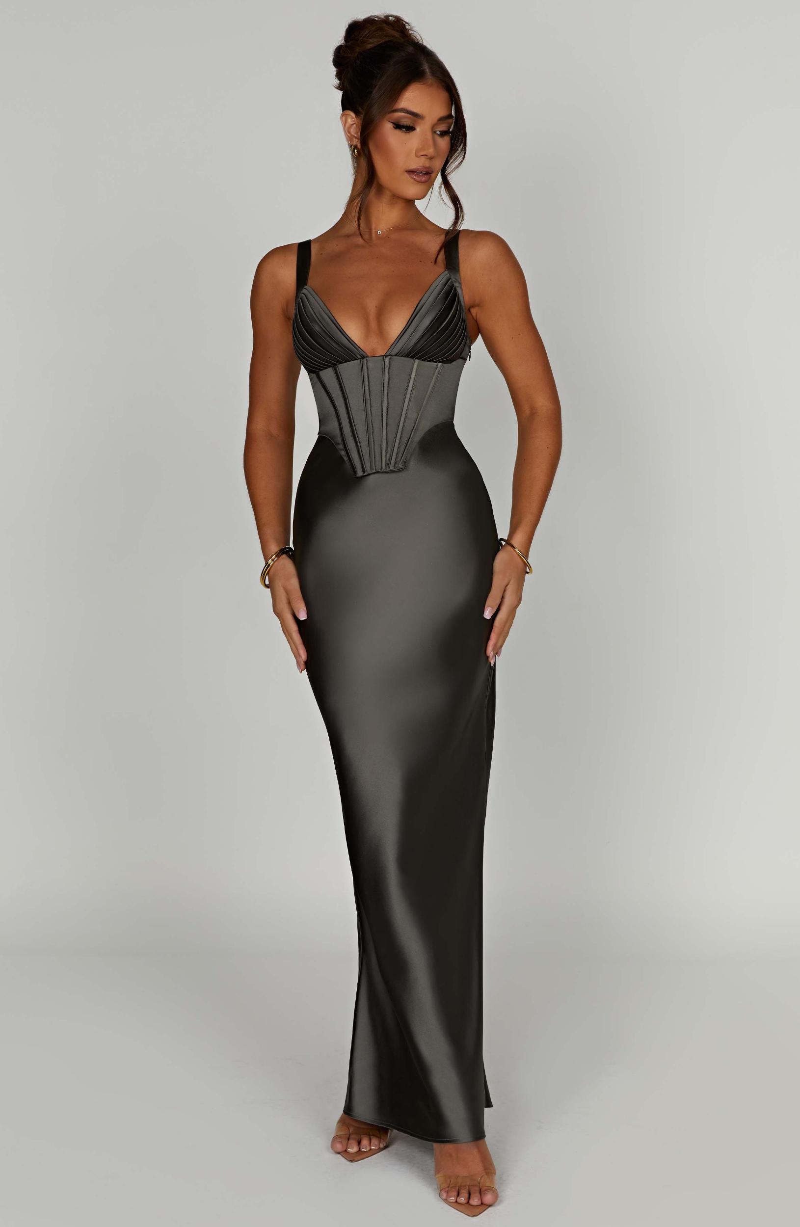 Shae Maxi Dress - Charcoal Product Image