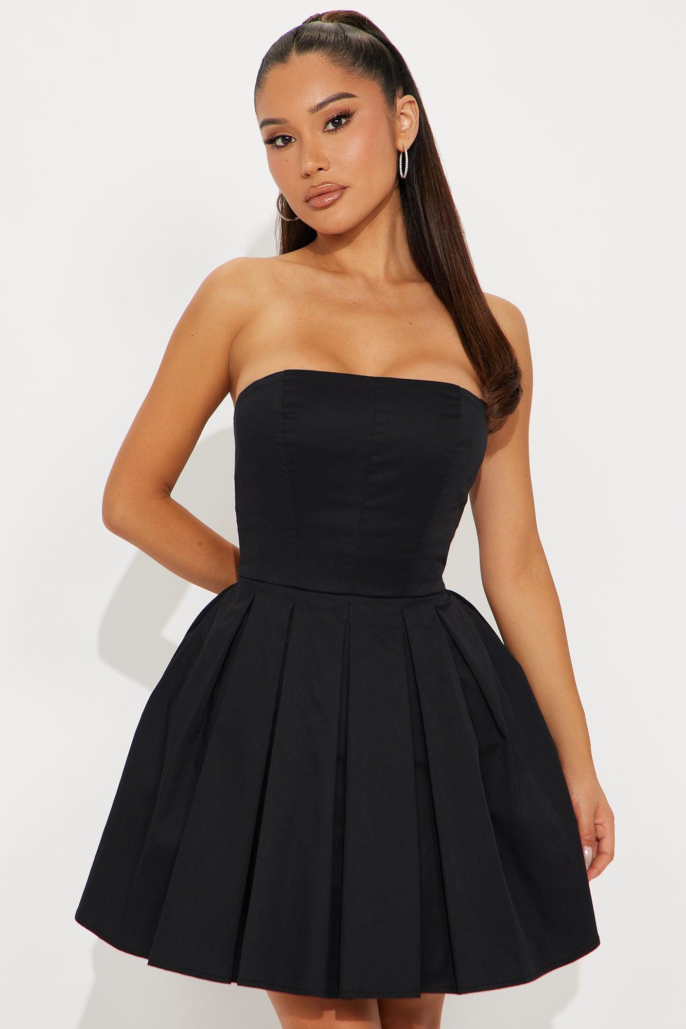 Harper Poplin Mini Dress - Black Female Product Image