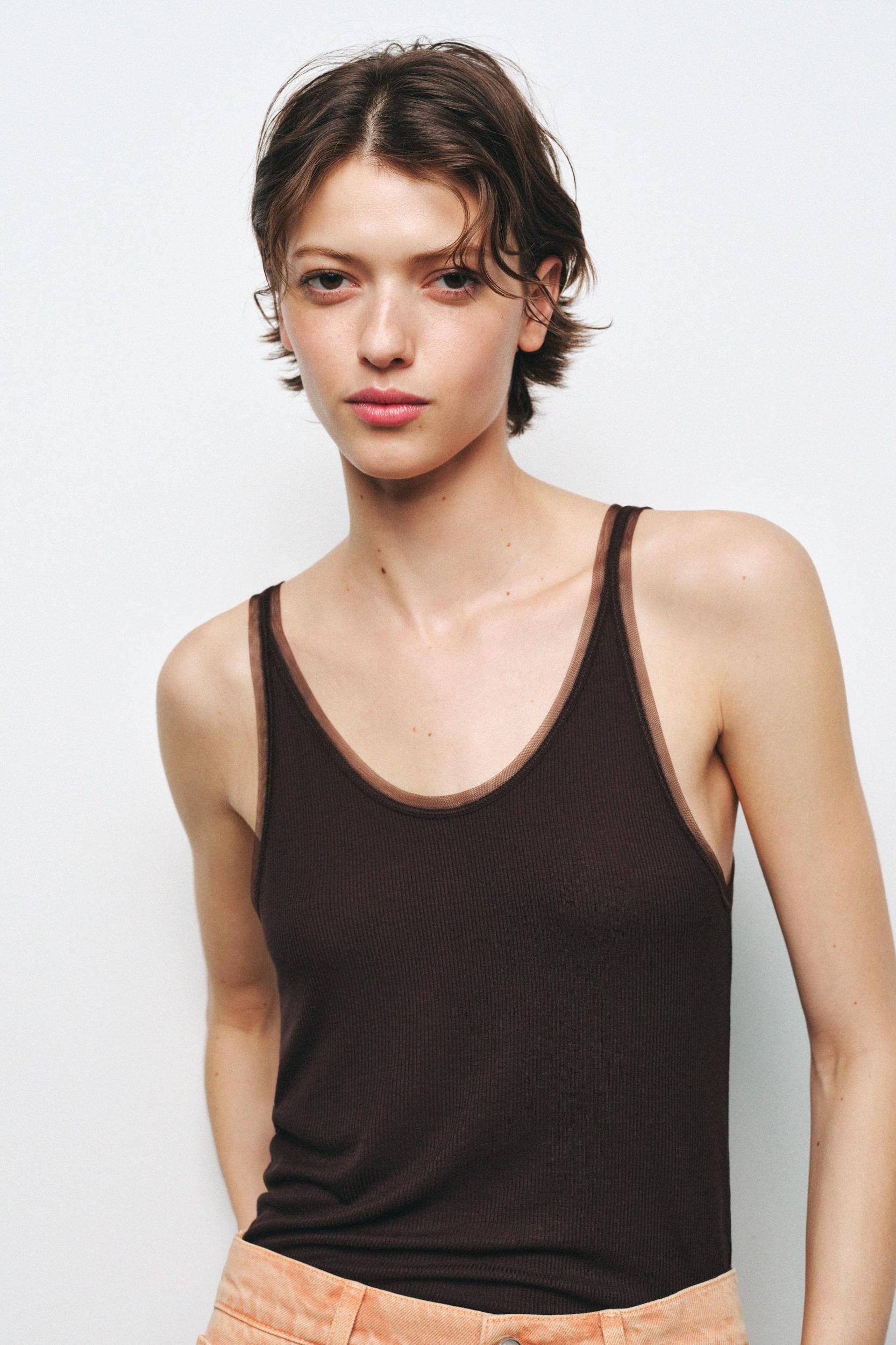 COMBINATION TULLE TOP Product Image