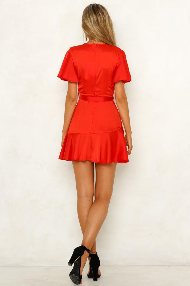 So Yesterday Dress Red Product Image