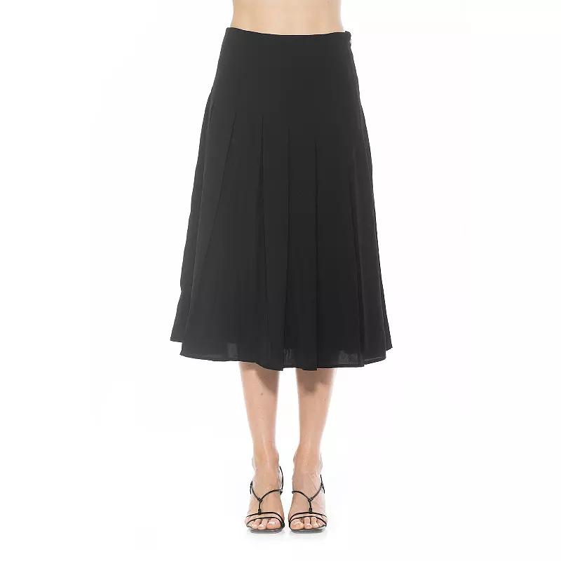Women's ALEXIA ADMOR Shilo Midi Length Pleated Skirt,  Product Image