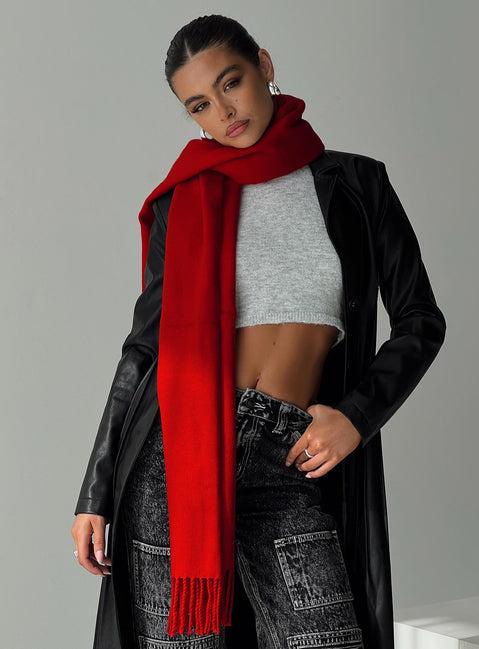 Heavy Hearted Scarf Red Product Image