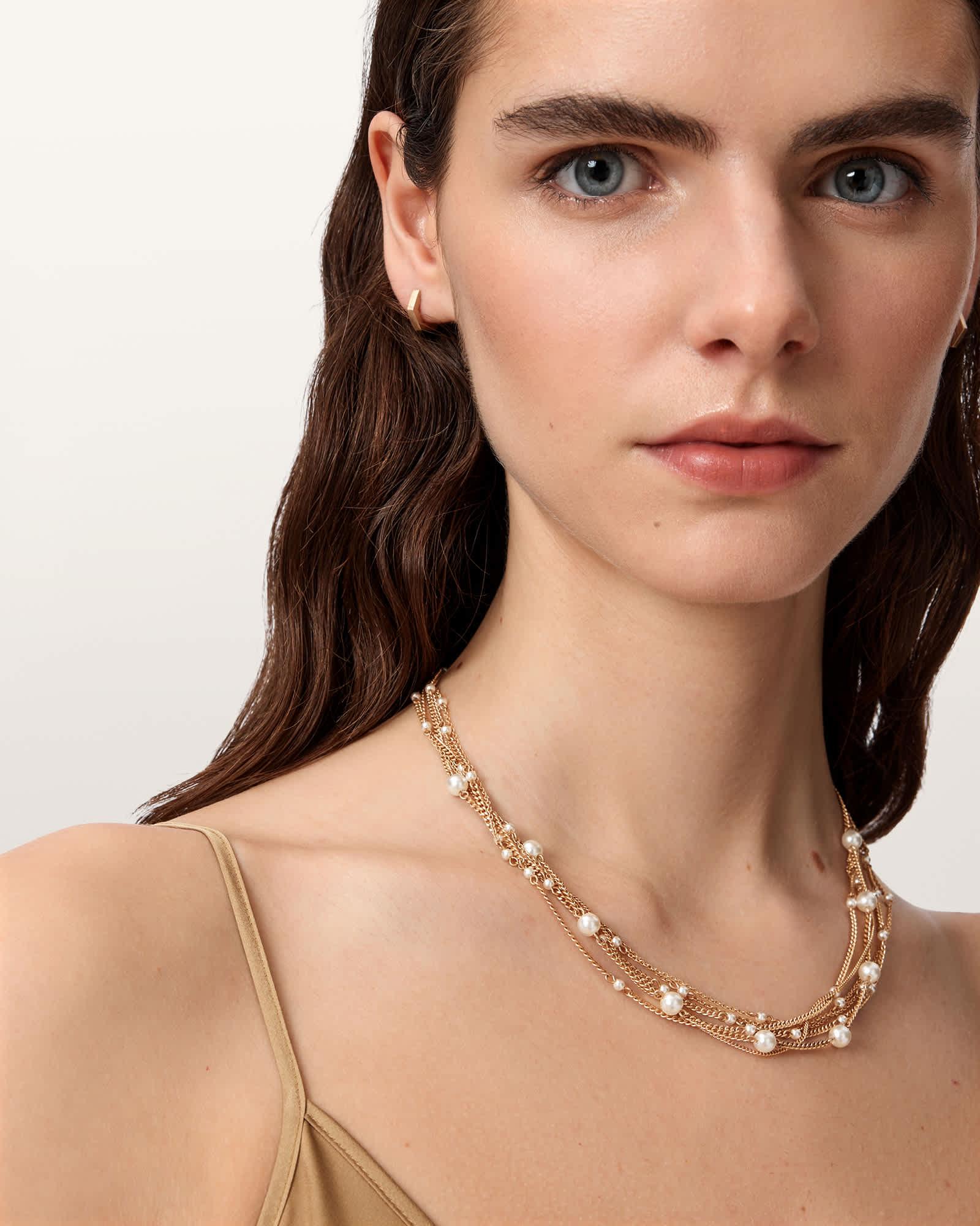 Janna Bangle WARM SILVER | ALLSAINTS US Product Image