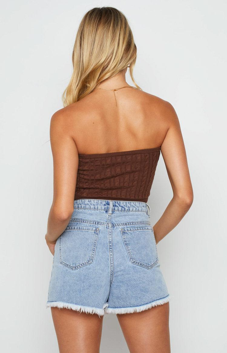 Cassandra Brown Bandeau Top Product Image