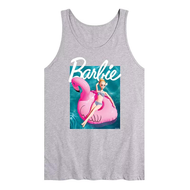 Men's Barbie® Pool Flamingo Graphic Tank Top,  Product Image