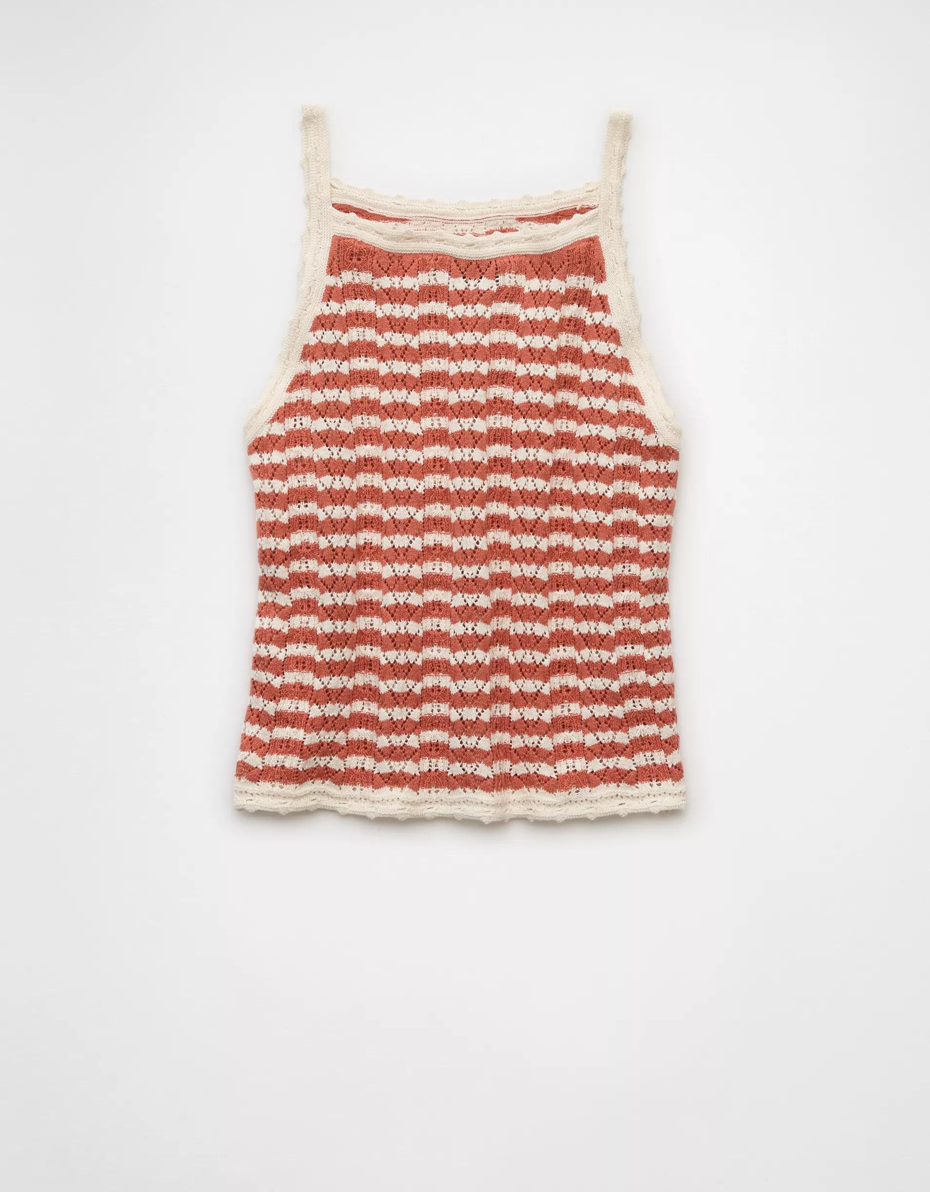 AE High Neck Crochet Tank Top Product Image