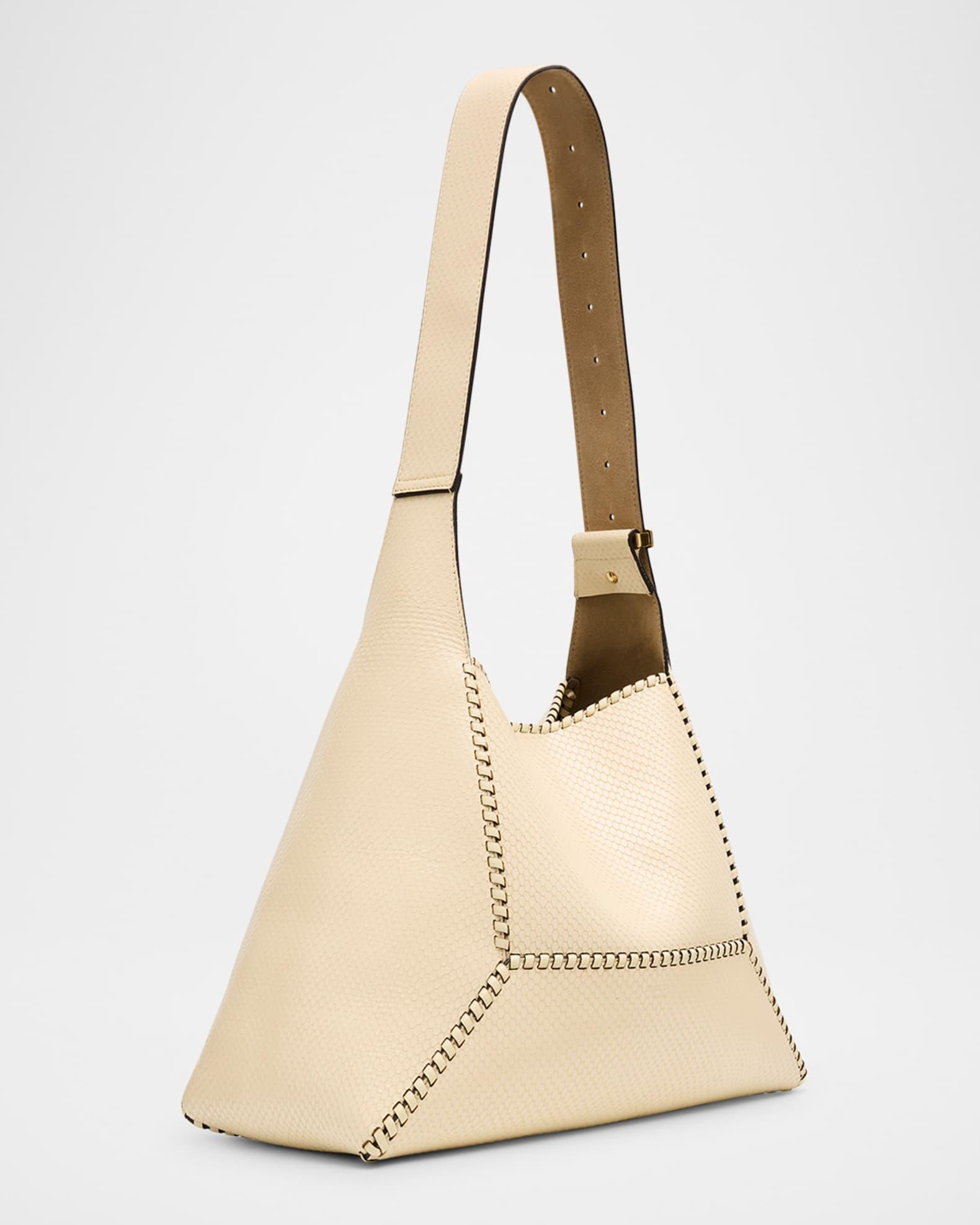 Diamond Medium Embossed Leather Hobo Bag Product Image