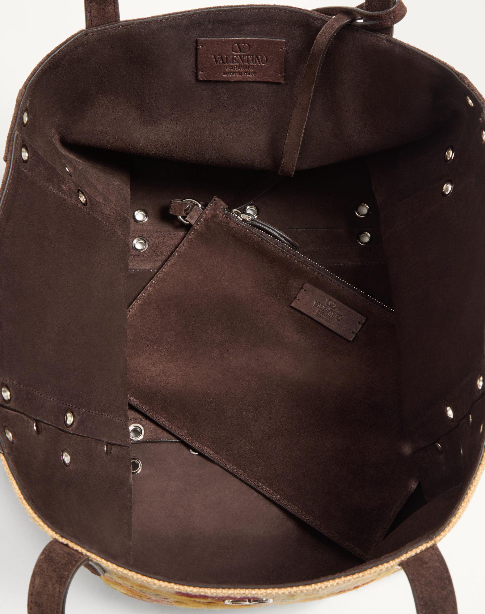 Valentino Garavani Nellcôte Medium Embroidered Shopping Bag Product Image