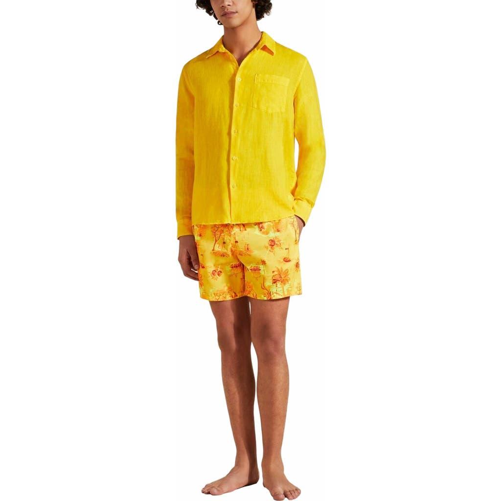 Vilebrequin Men's Solid Linen Shirt Product Image