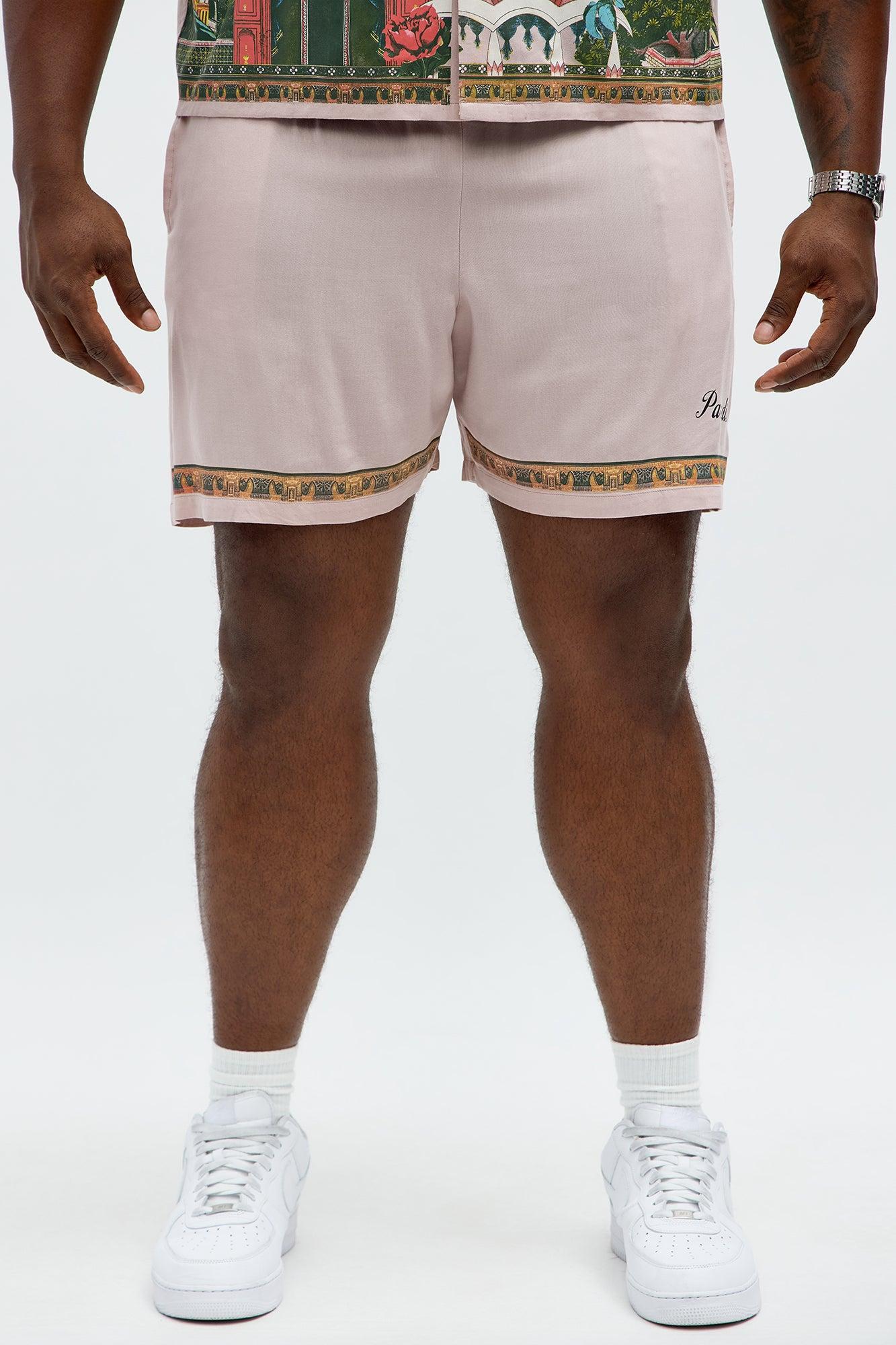 Paradise Set Relaxed Drawstring Short - Pink Male Product Image