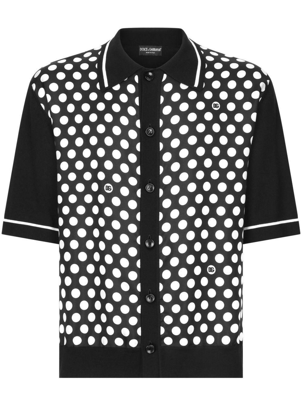 polka-dot short-sleeve shirt Product Image