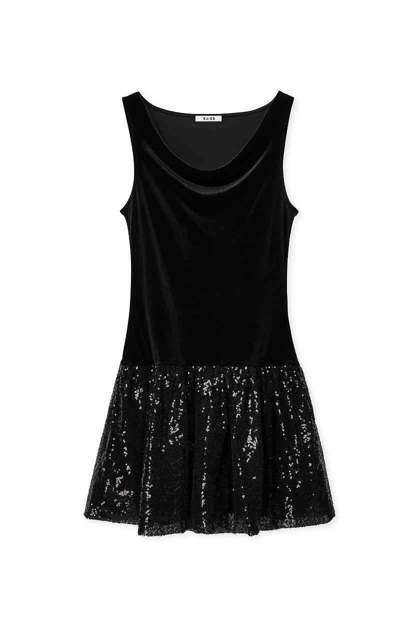 Sequin Balloon Mini Dress Product Image