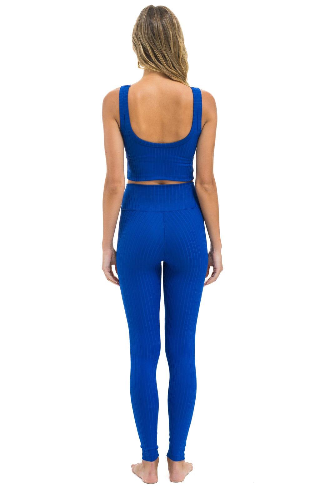 WIDE RIB FULL LENGTH HI-RISE LEGGINGS - ROYAL Female Product Image